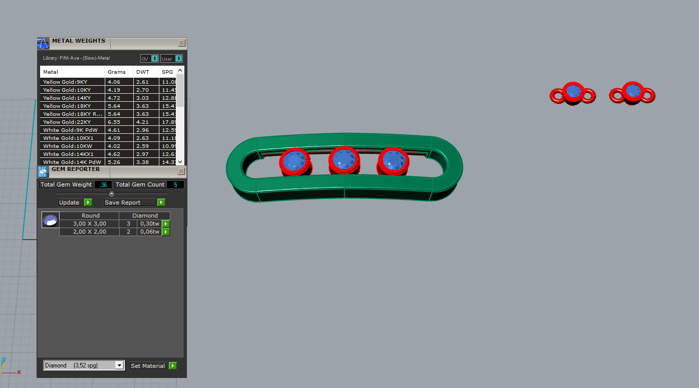 Ring and Bracelet set17057 3D print model_8