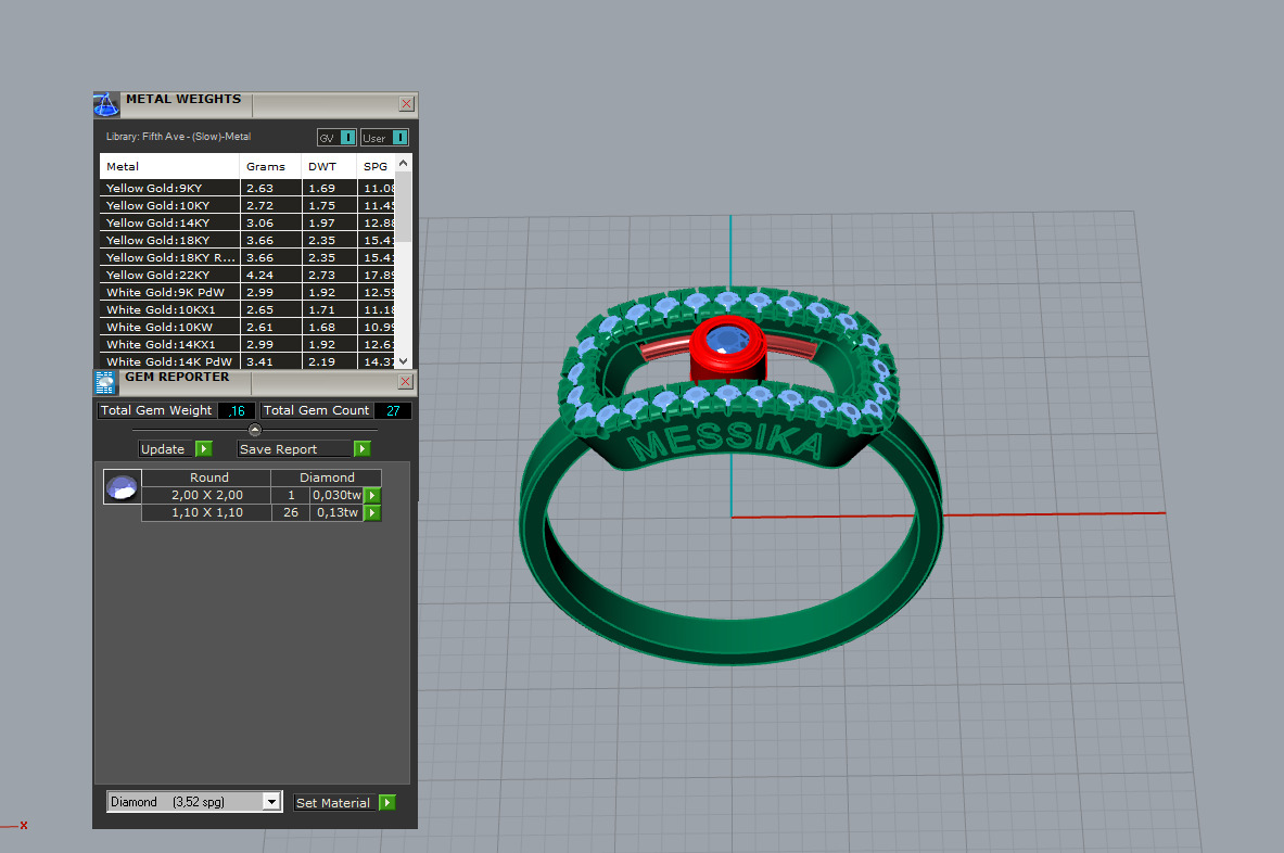 Ring and Bracelet set17057 3D print model_9