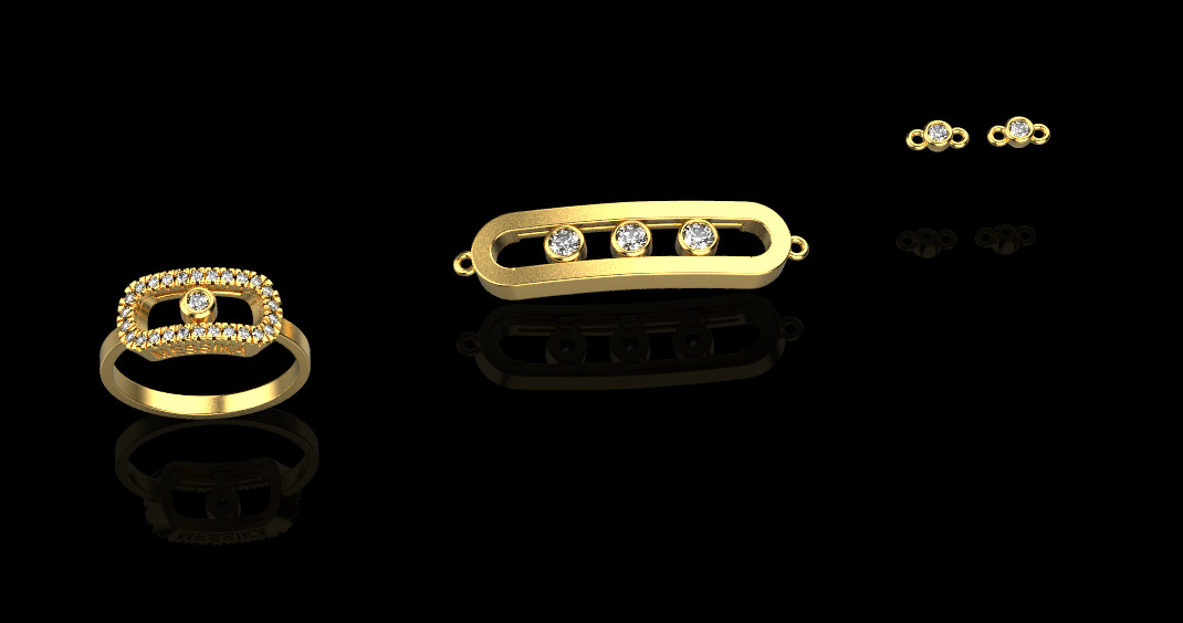 Ring and Bracelet set17057 3D print model_1