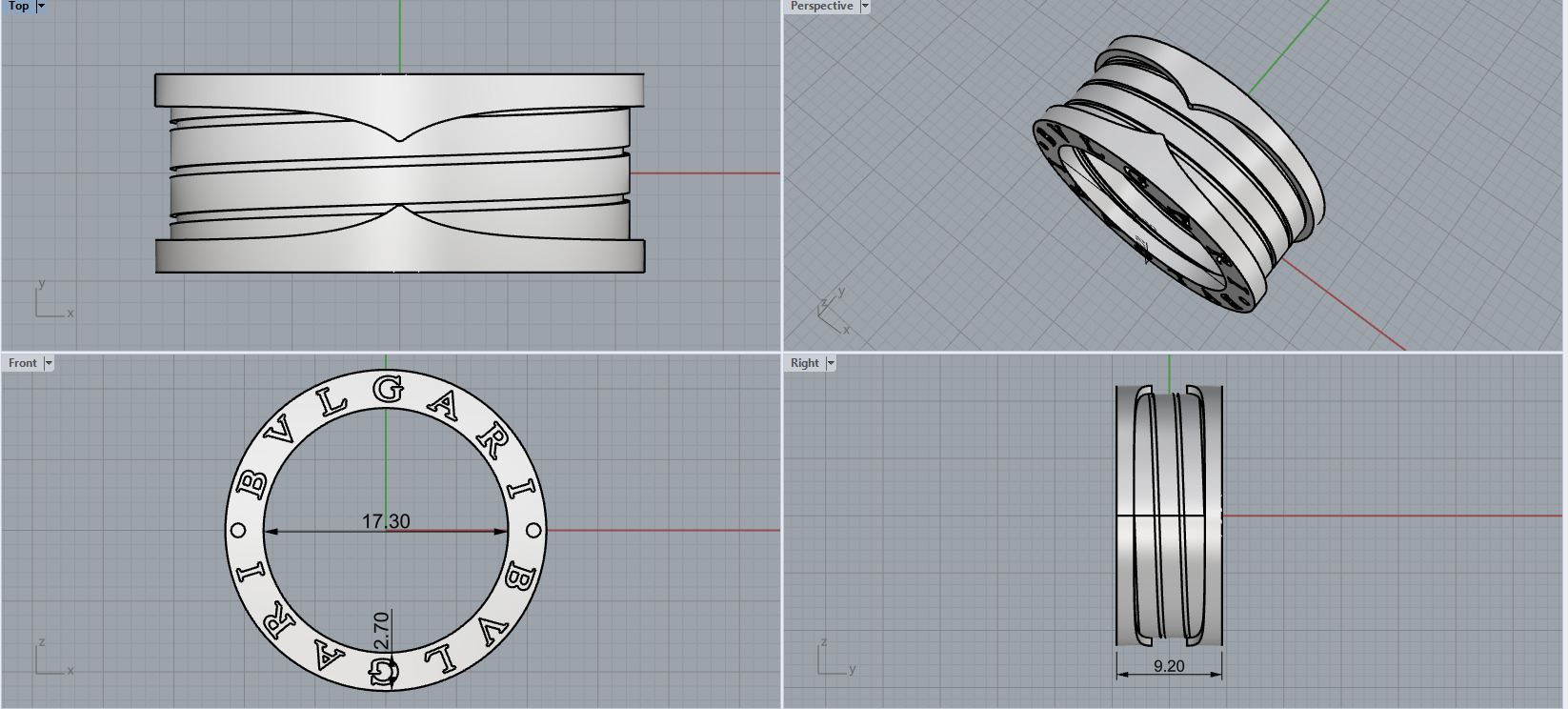Ring 2814 3D print model_3