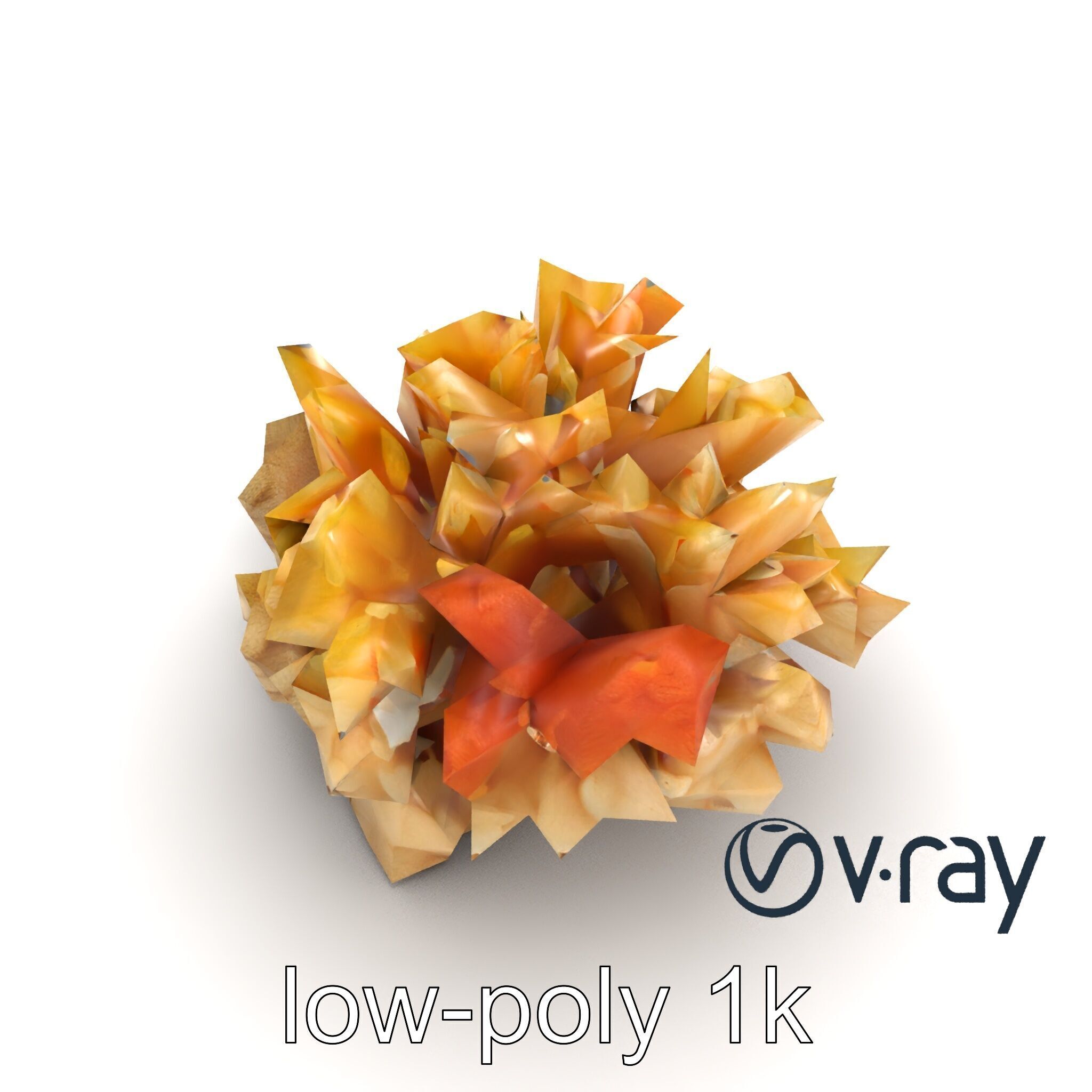 Cluster of Corals with Varied Textures Model Pack Low-poly 3D model_8