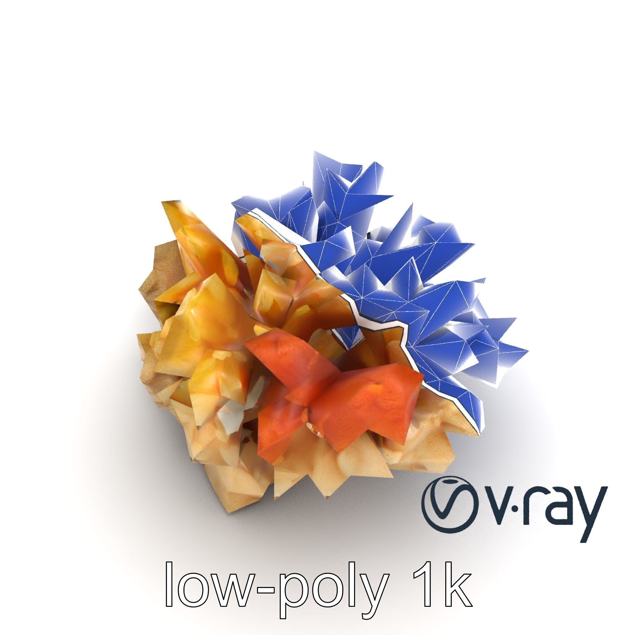 Cluster of Corals with Varied Textures Model Pack Low-poly 3D model_20