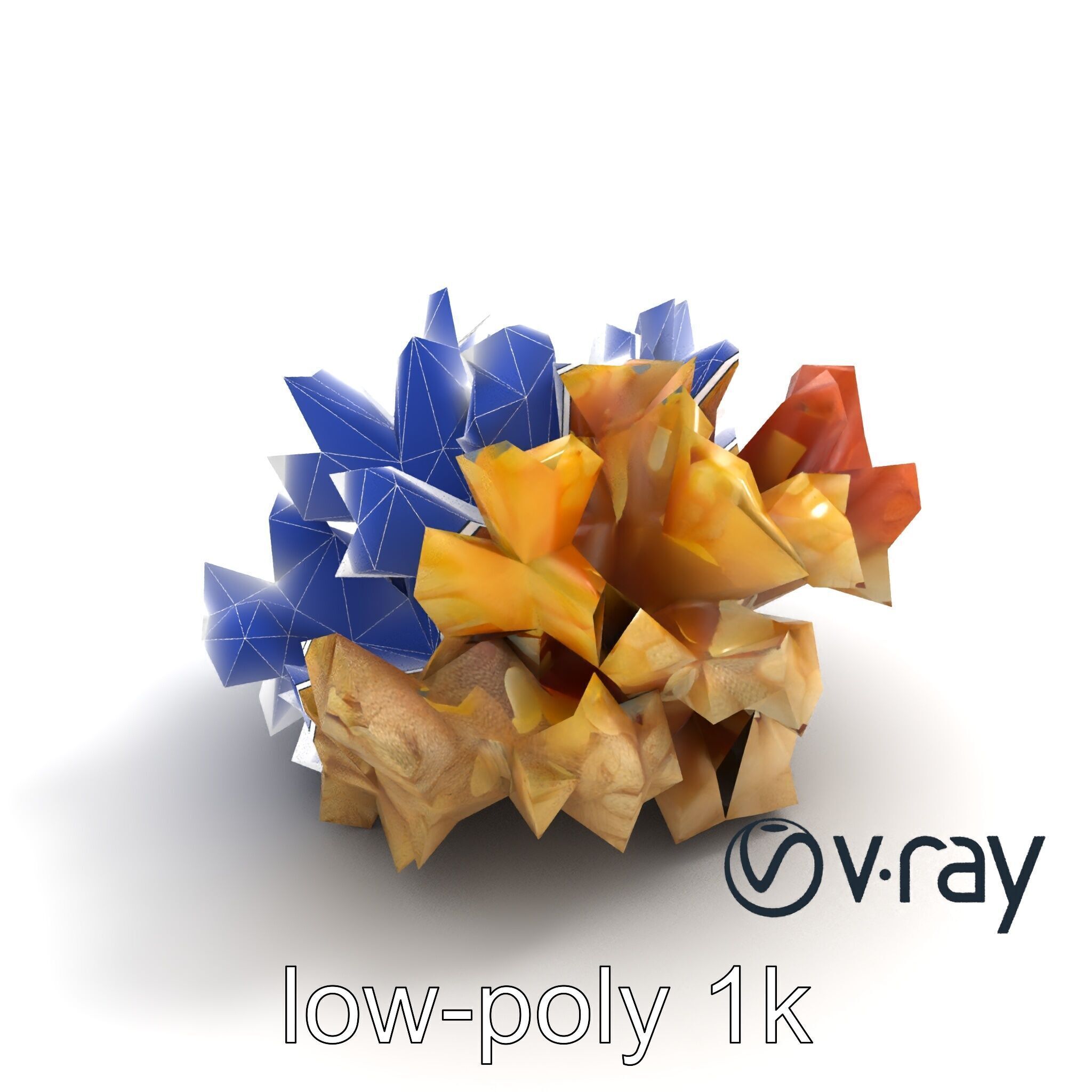 Cluster of Corals with Varied Textures Model Pack Low-poly 3D model_12