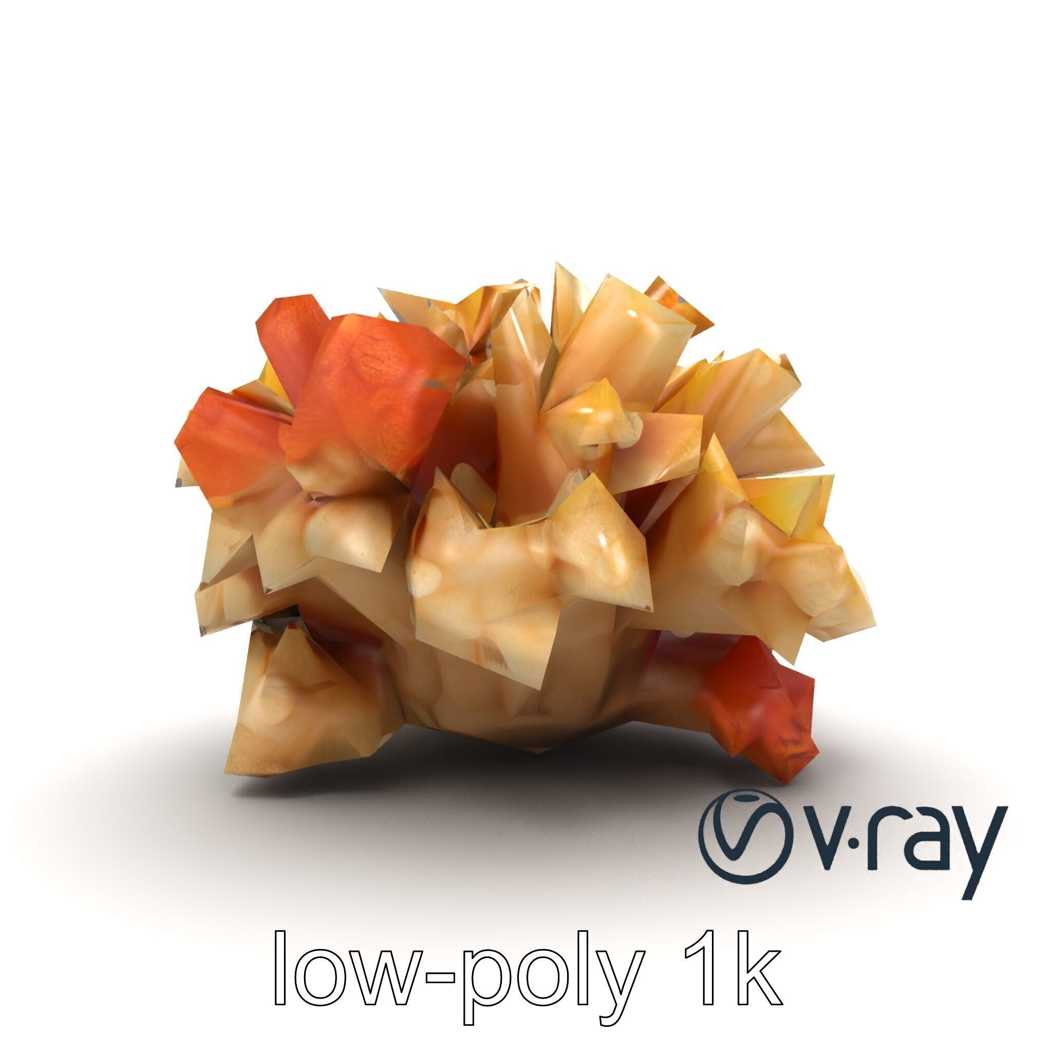 Cluster of Corals with Varied Textures Model Pack Low-poly 3D model_22