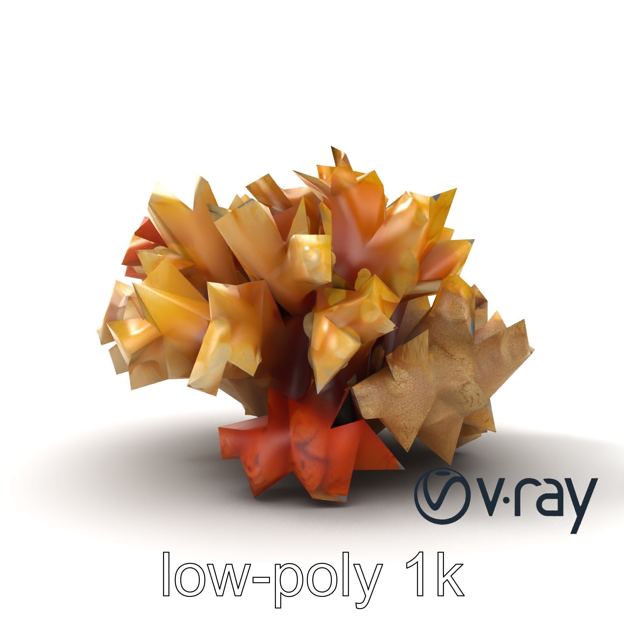 Cluster of Corals with Varied Textures Model Pack Low-poly 3D model_11