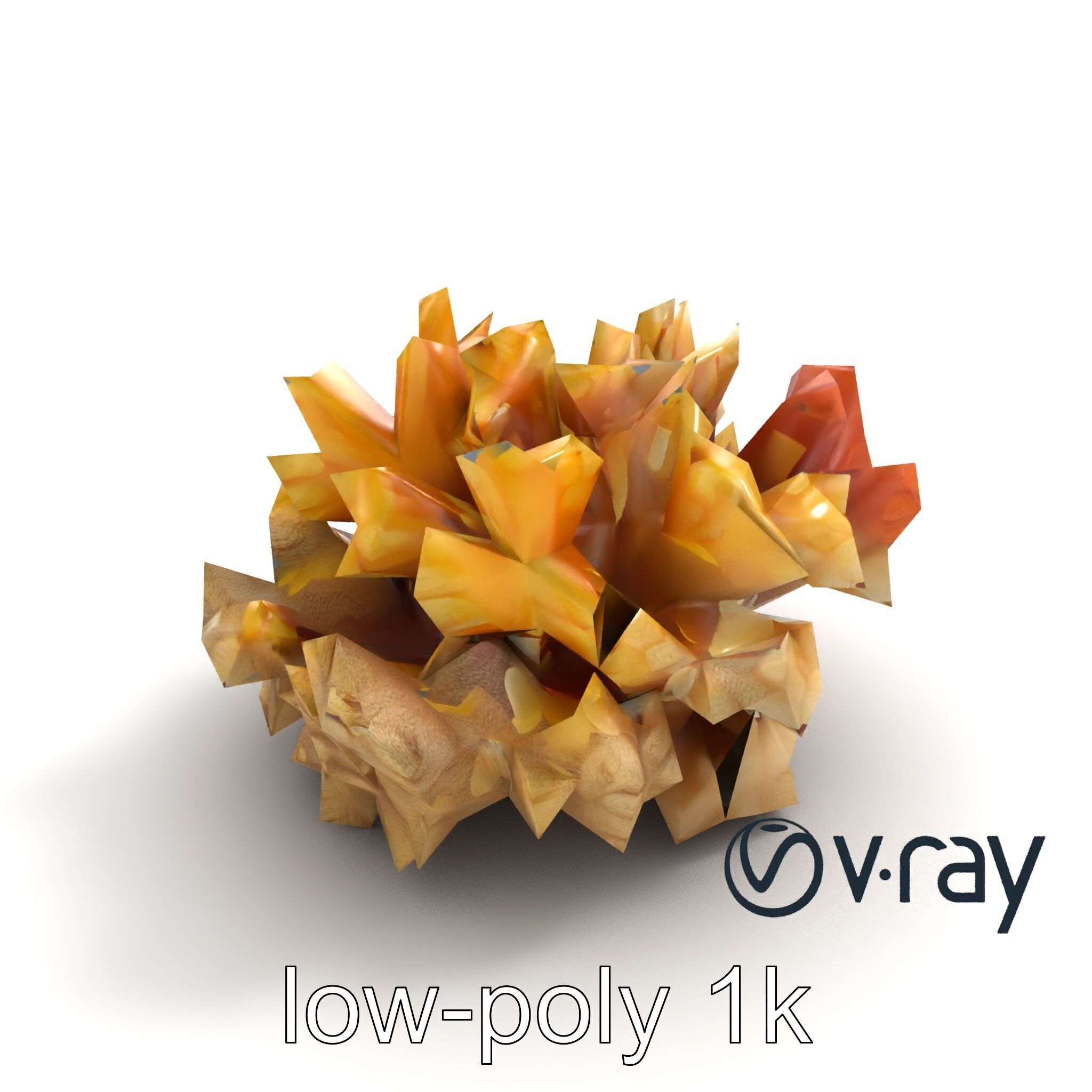 Cluster of Corals with Varied Textures Model Pack Low-poly 3D model_5