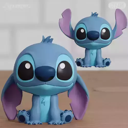 Stitch Chibi 2 models Disney Easy Print Lilo 3D print model
