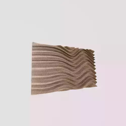Wall Facade wave parametric facade wood panel size 18ft by 11ft
