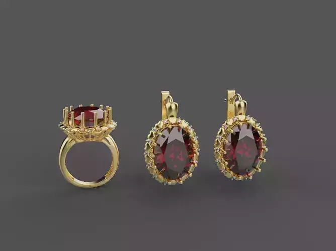 Ring and Earrings set 51861