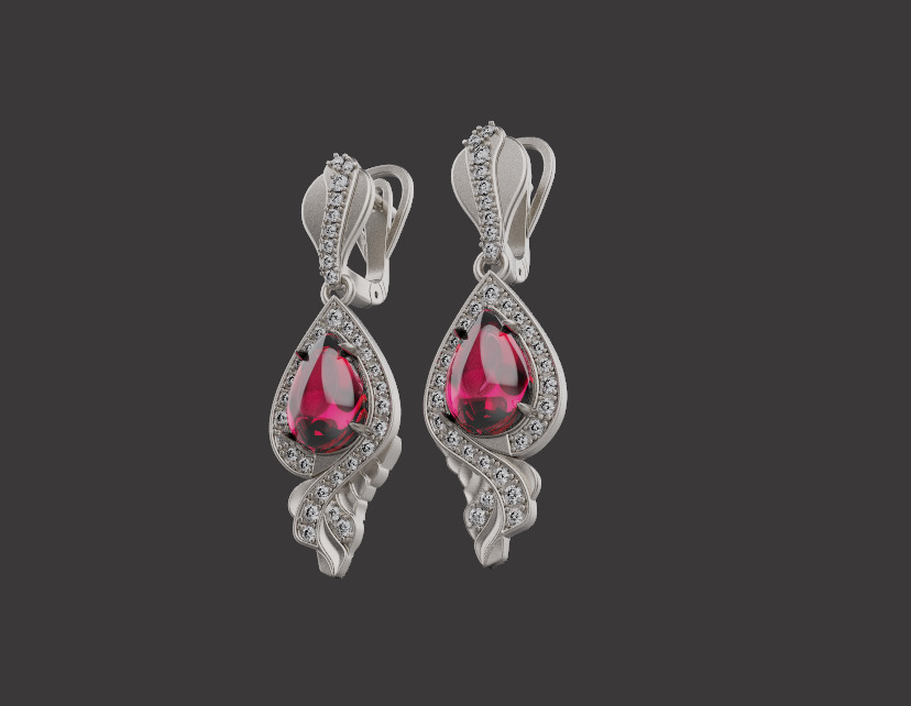 Ring and Earrings set 30223 3D print model_5