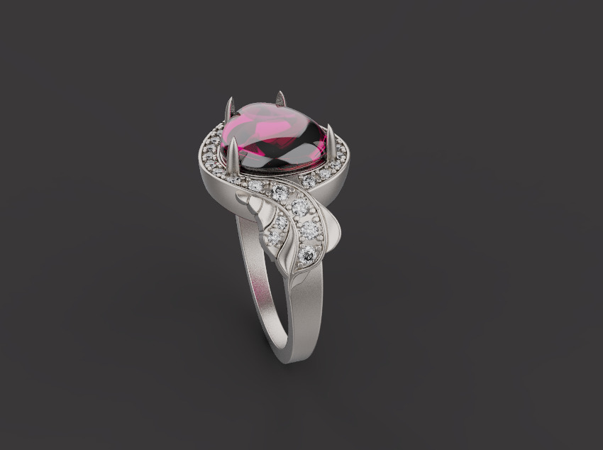 Ring and Earrings set 30223 3D print model_4