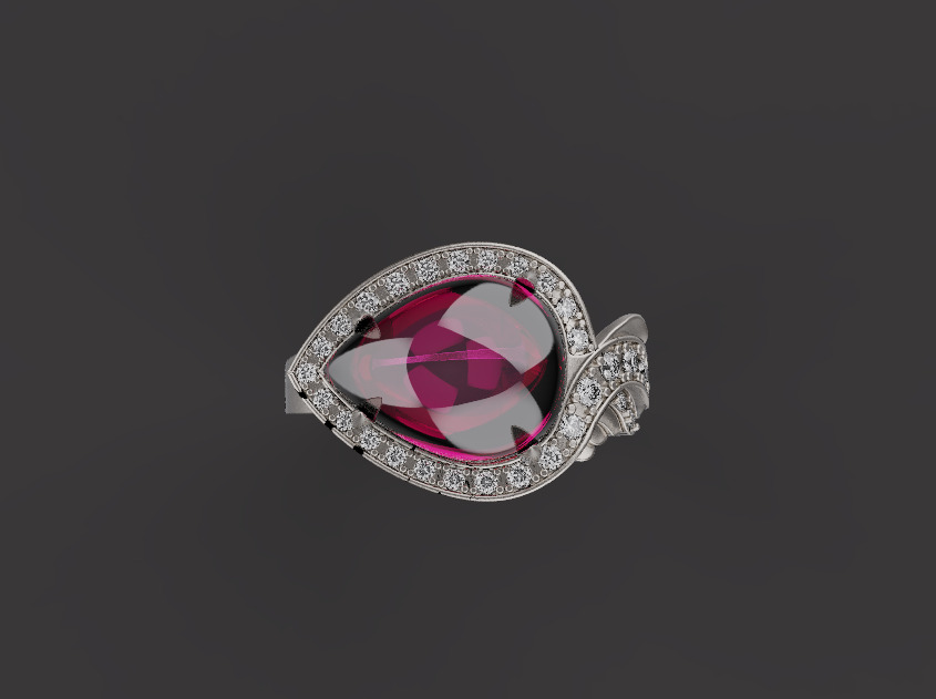 Ring and Earrings set 30223 3D print model_2