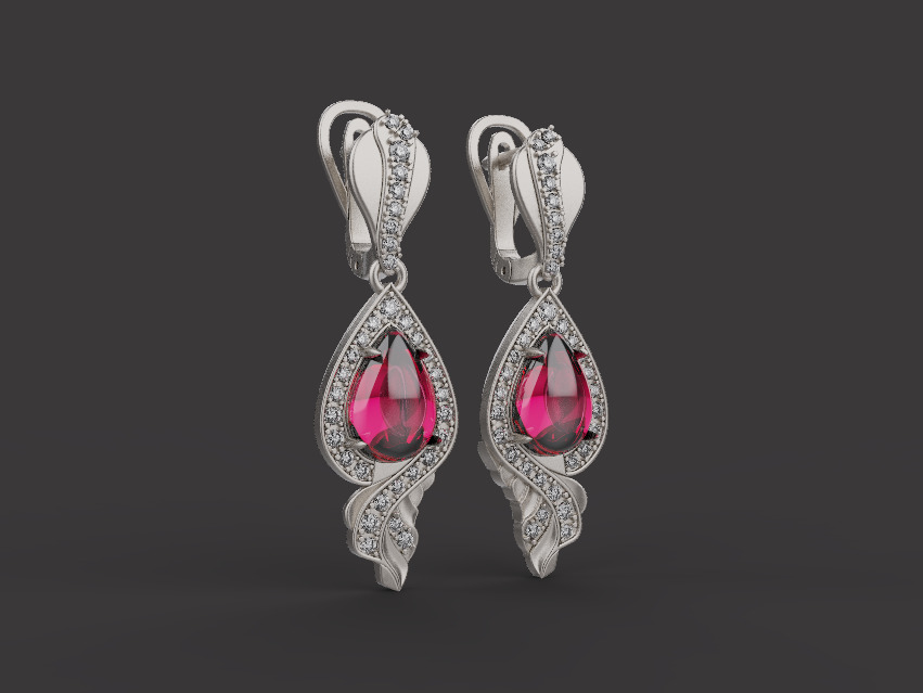 Ring and Earrings set 30223 3D print model_7