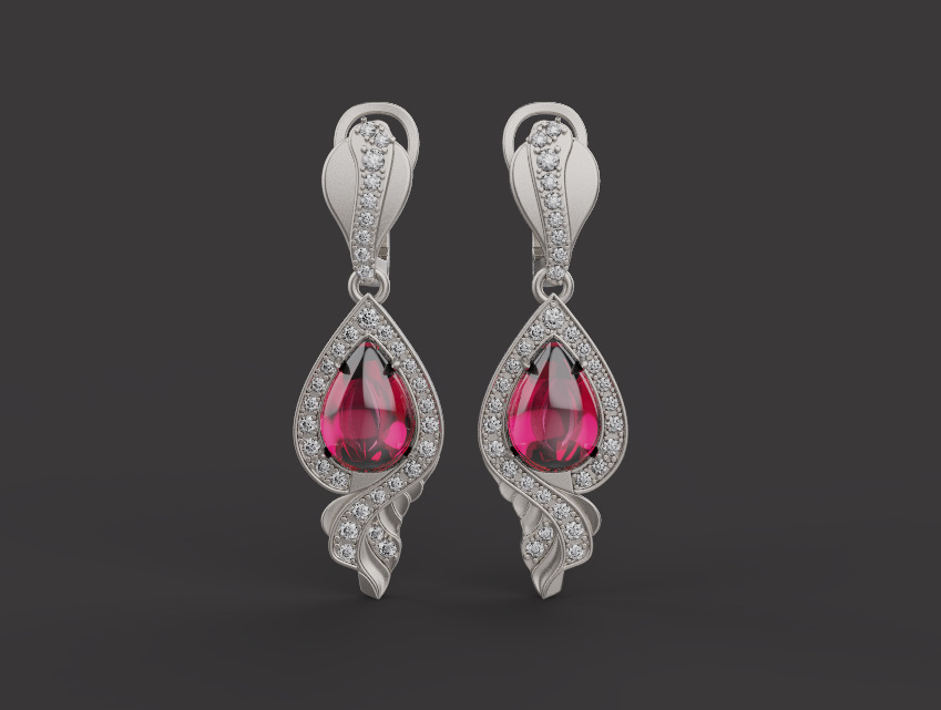 Ring and Earrings set 30223 3D print model_3