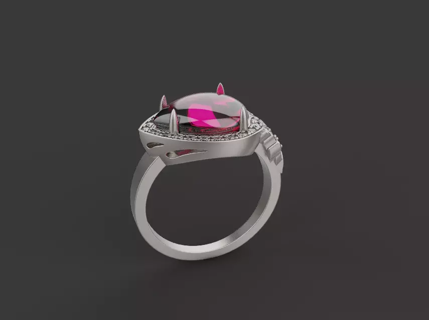 Ring and Earrings set 30223 3D print model_0