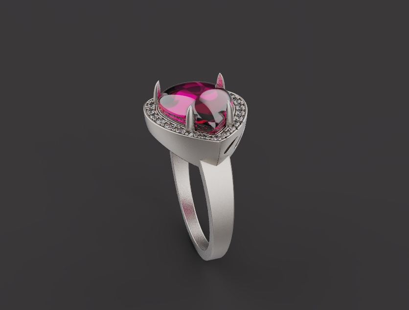 Ring and Earrings set 30223 3D print model_6
