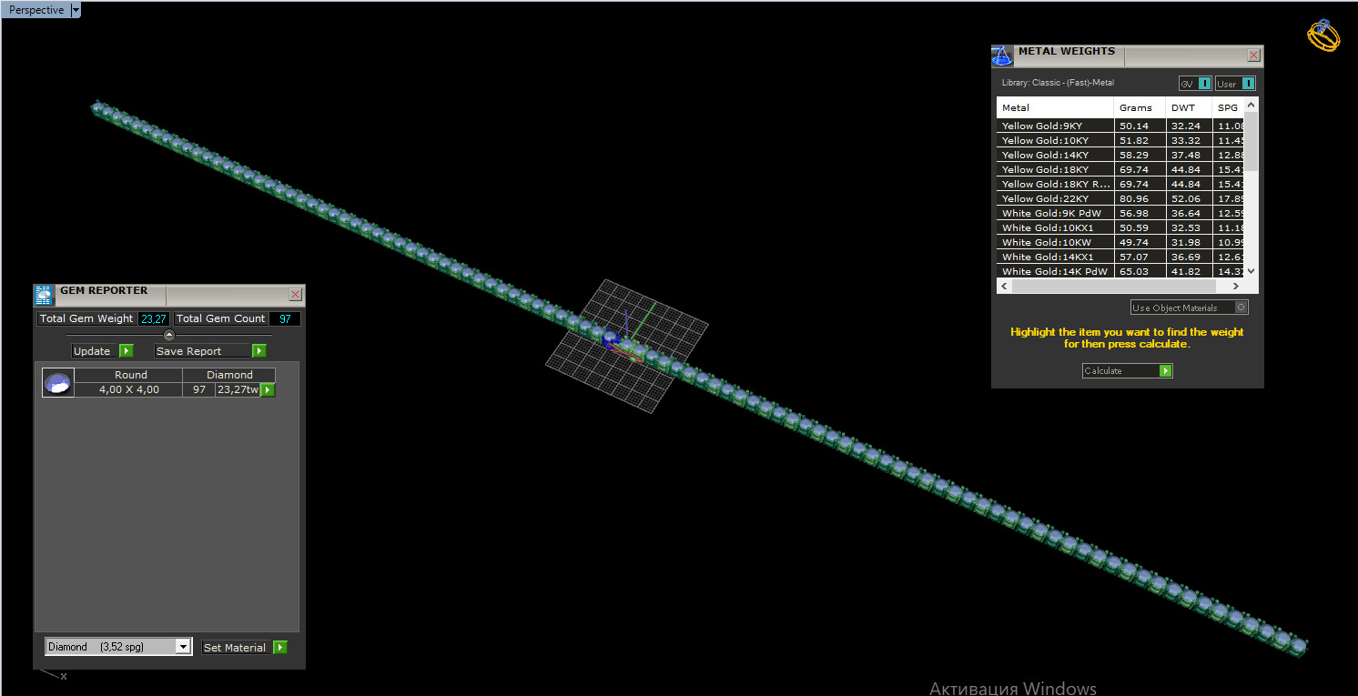 Necklace Studs and Bracelet set 15337 3D print model_11