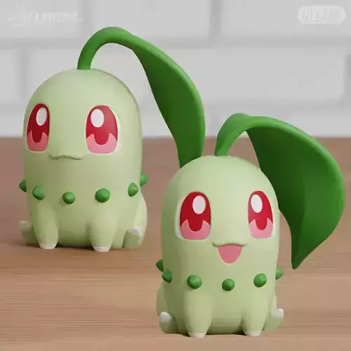 Chikorita Chibi 2 Models Pokemon Cute