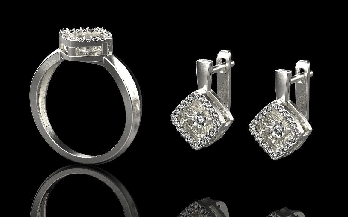 Rings and Earrings set 29360 3D print model_2