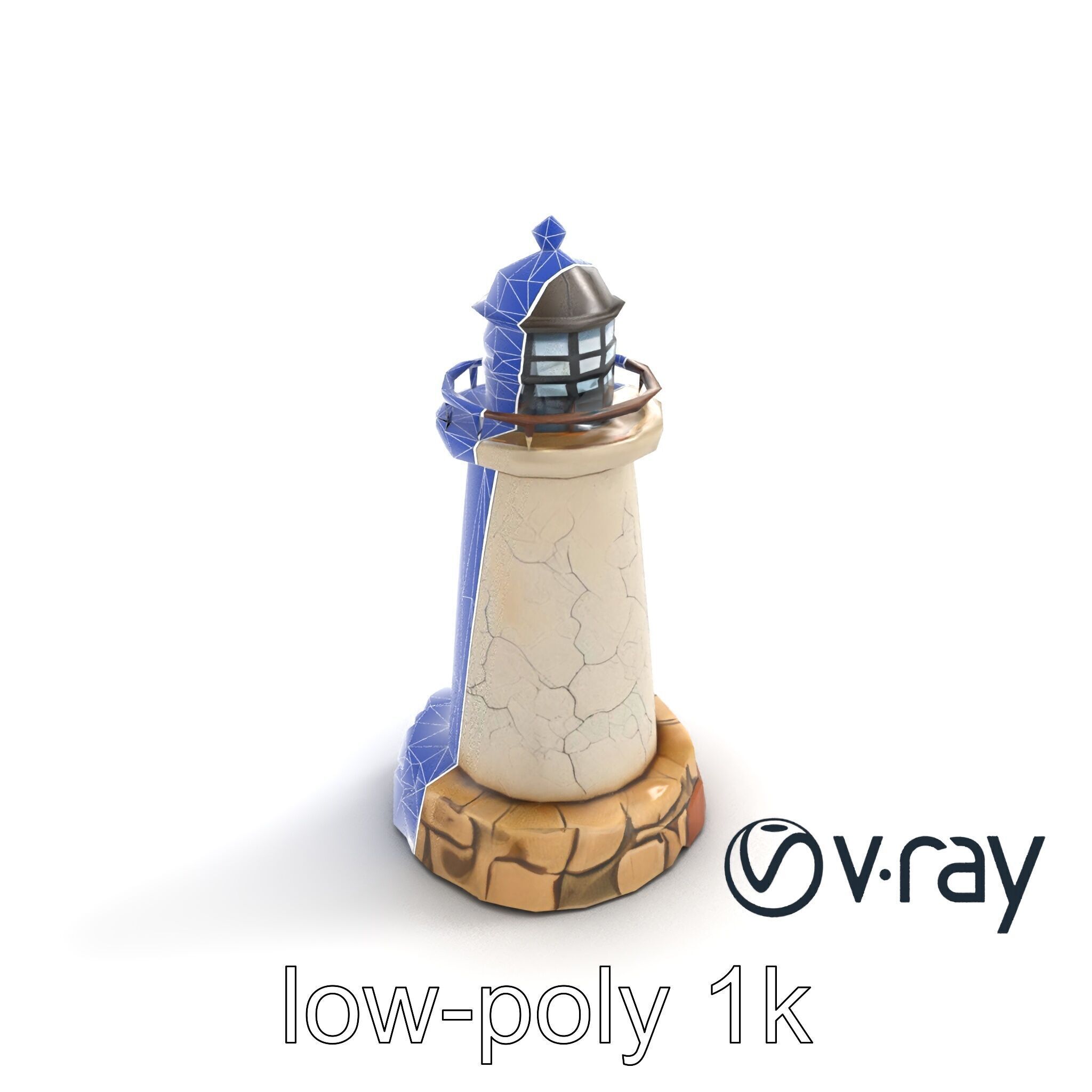 Cracked Lighthouse Architectural Detail model pack Low-poly 3D model_10