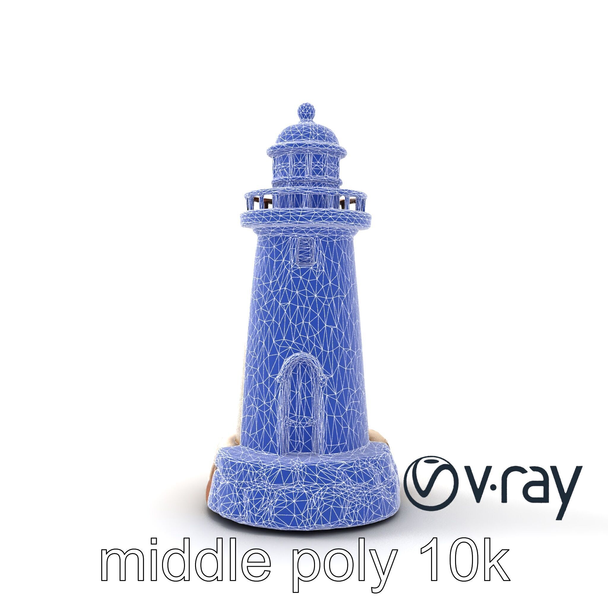 Cracked Lighthouse Architectural Detail model pack Low-poly 3D model_20
