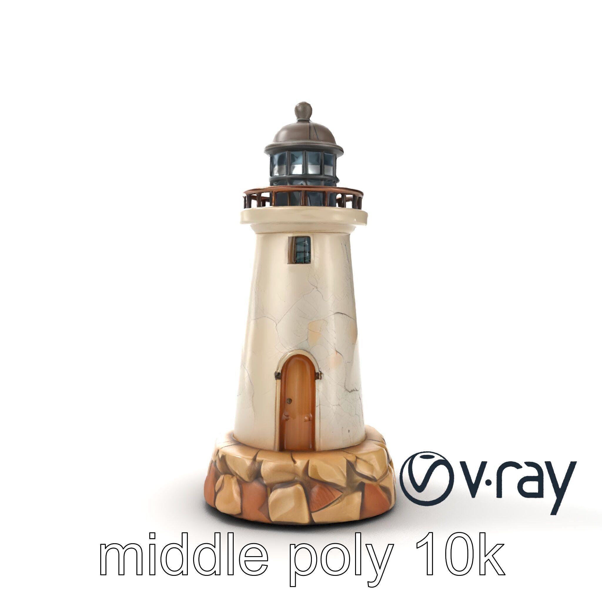 Cracked Lighthouse Architectural Detail model pack Low-poly 3D model_23