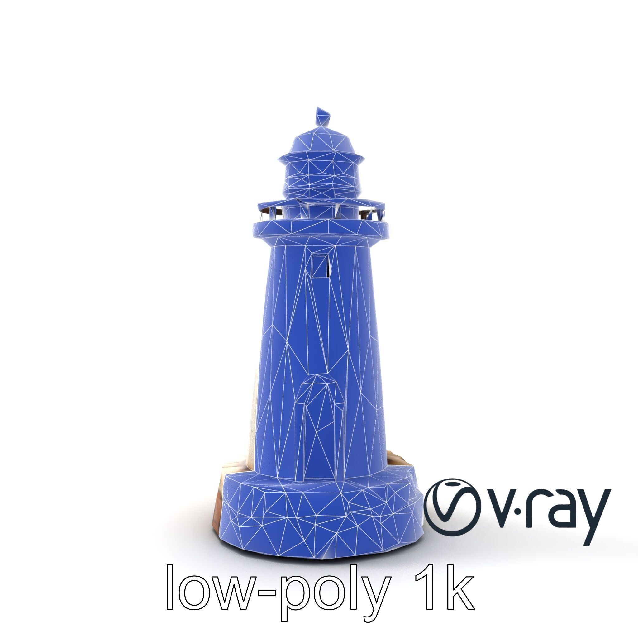 Cracked Lighthouse Architectural Detail model pack Low-poly 3D model_15
