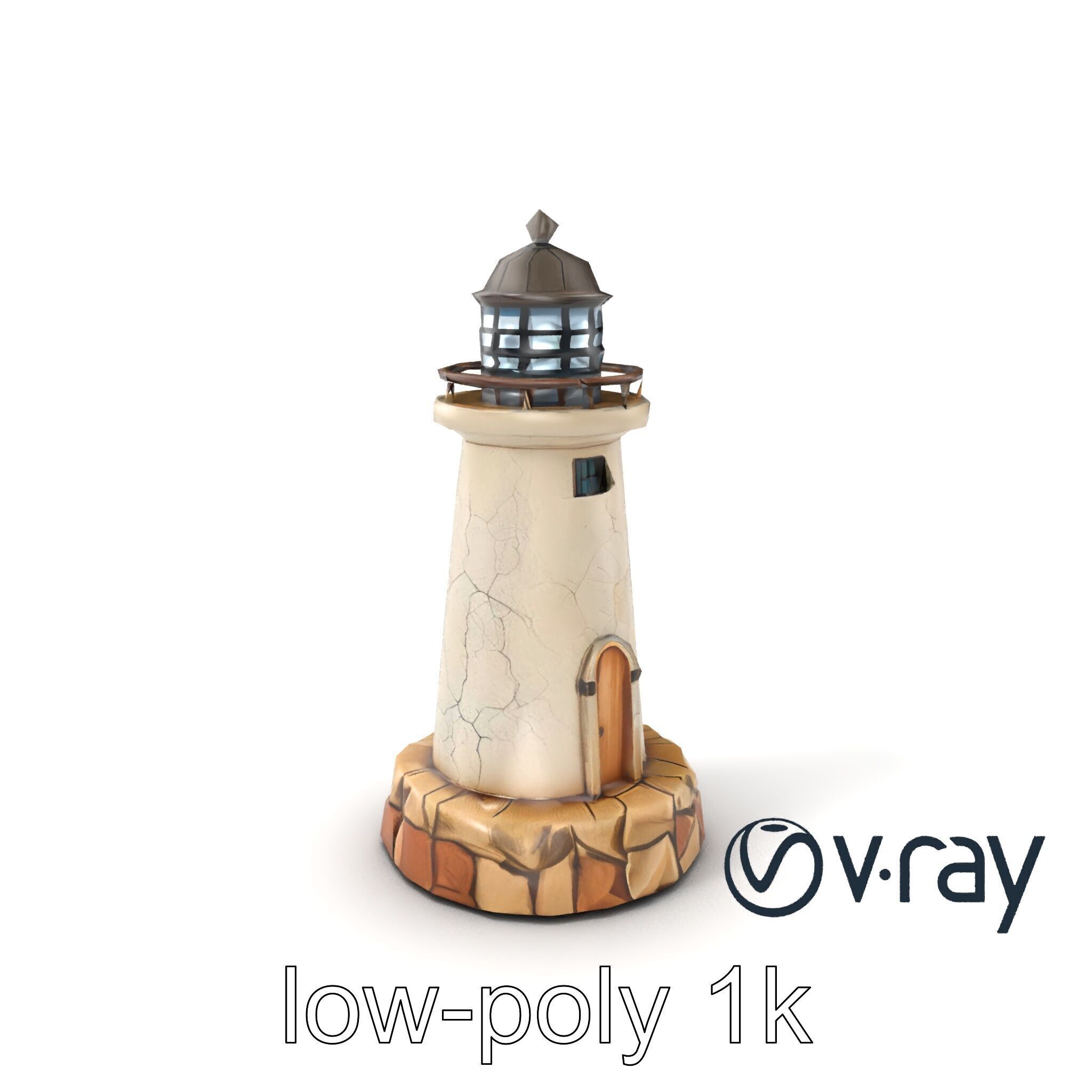 Cracked Lighthouse Architectural Detail model pack Low-poly 3D model_2