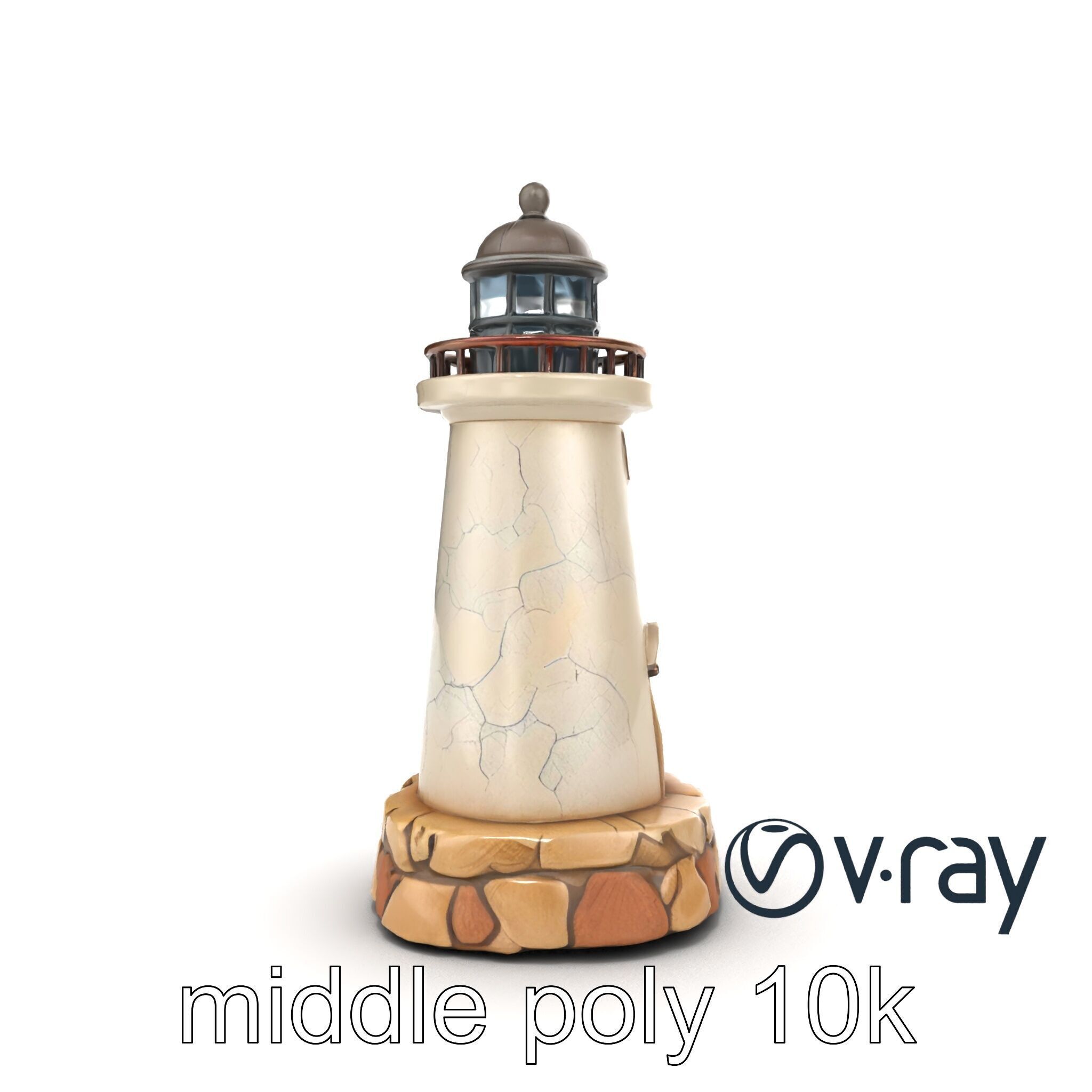 Cracked Lighthouse Architectural Detail model pack Low-poly 3D model_24