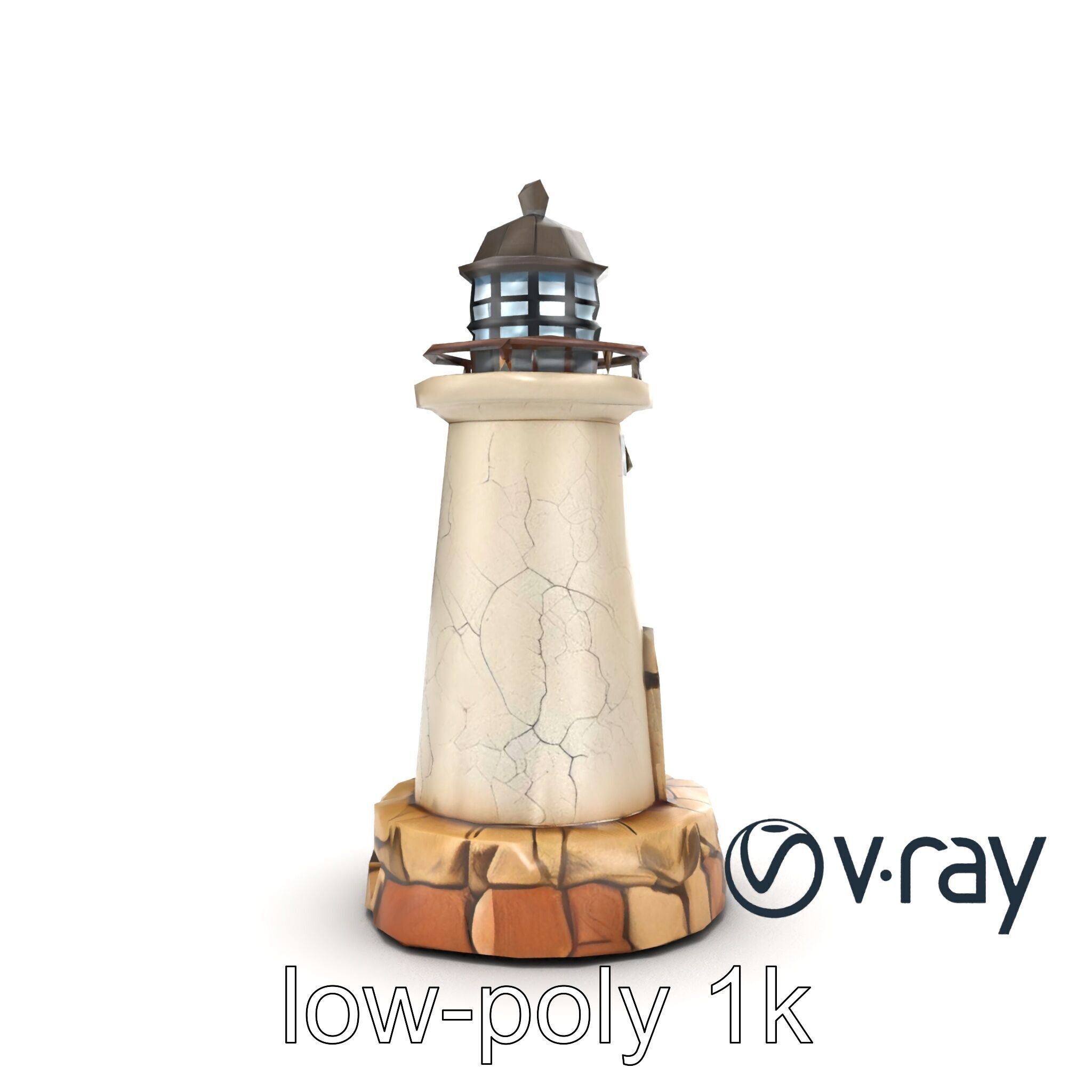 Cracked Lighthouse Architectural Detail model pack Low-poly 3D model_25
