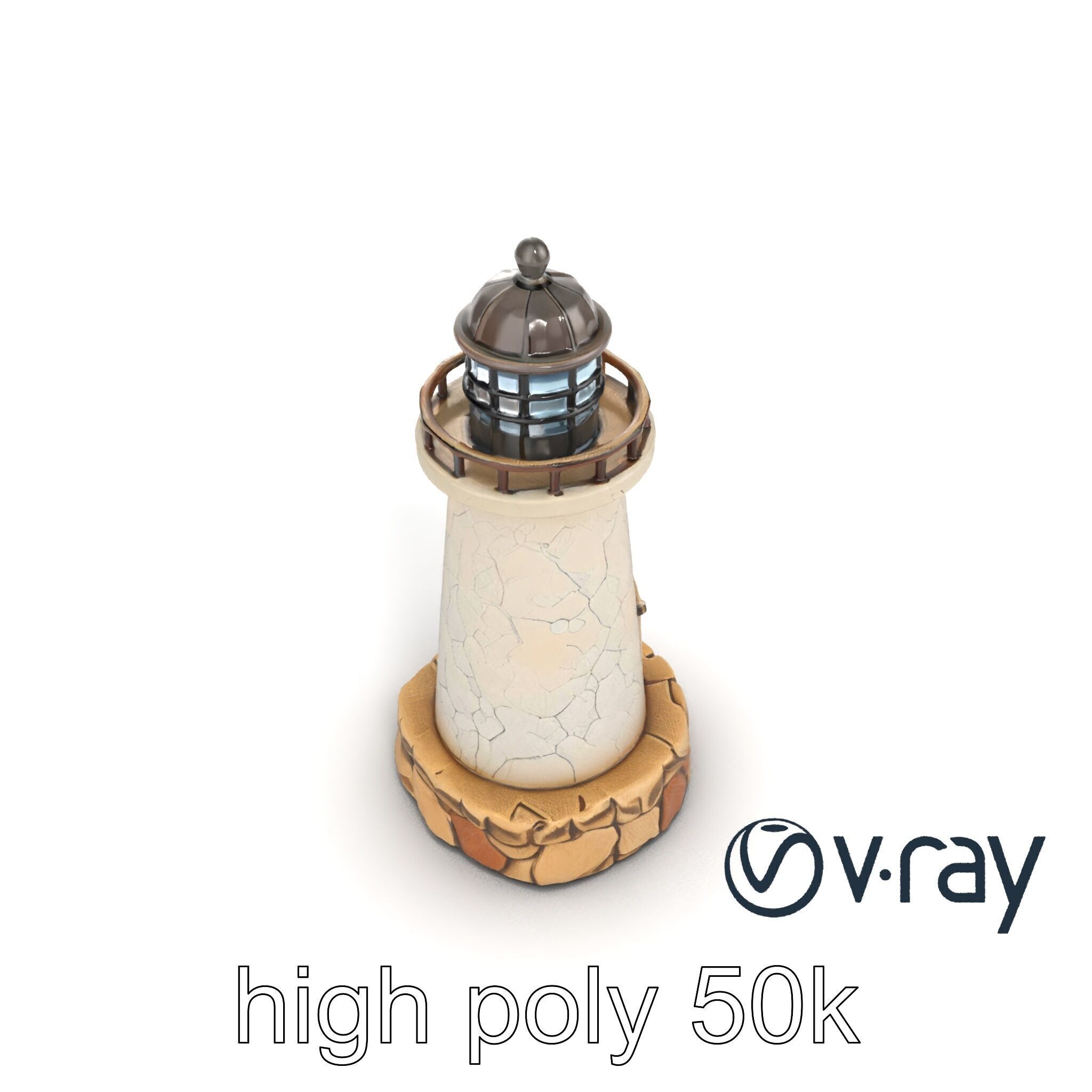 Cracked Lighthouse Architectural Detail model pack Low-poly 3D model_26