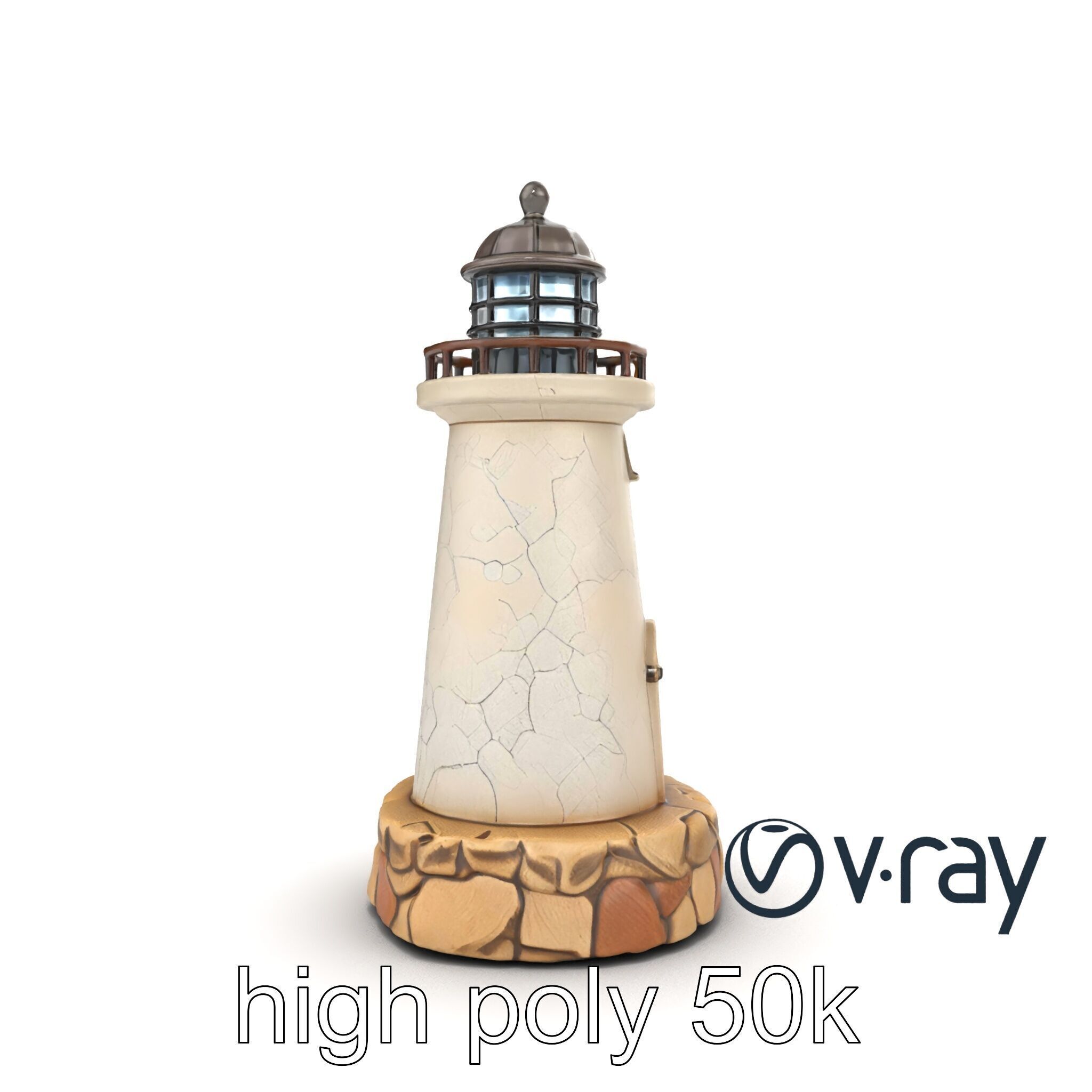 Cracked Lighthouse Architectural Detail model pack Low-poly 3D model_27