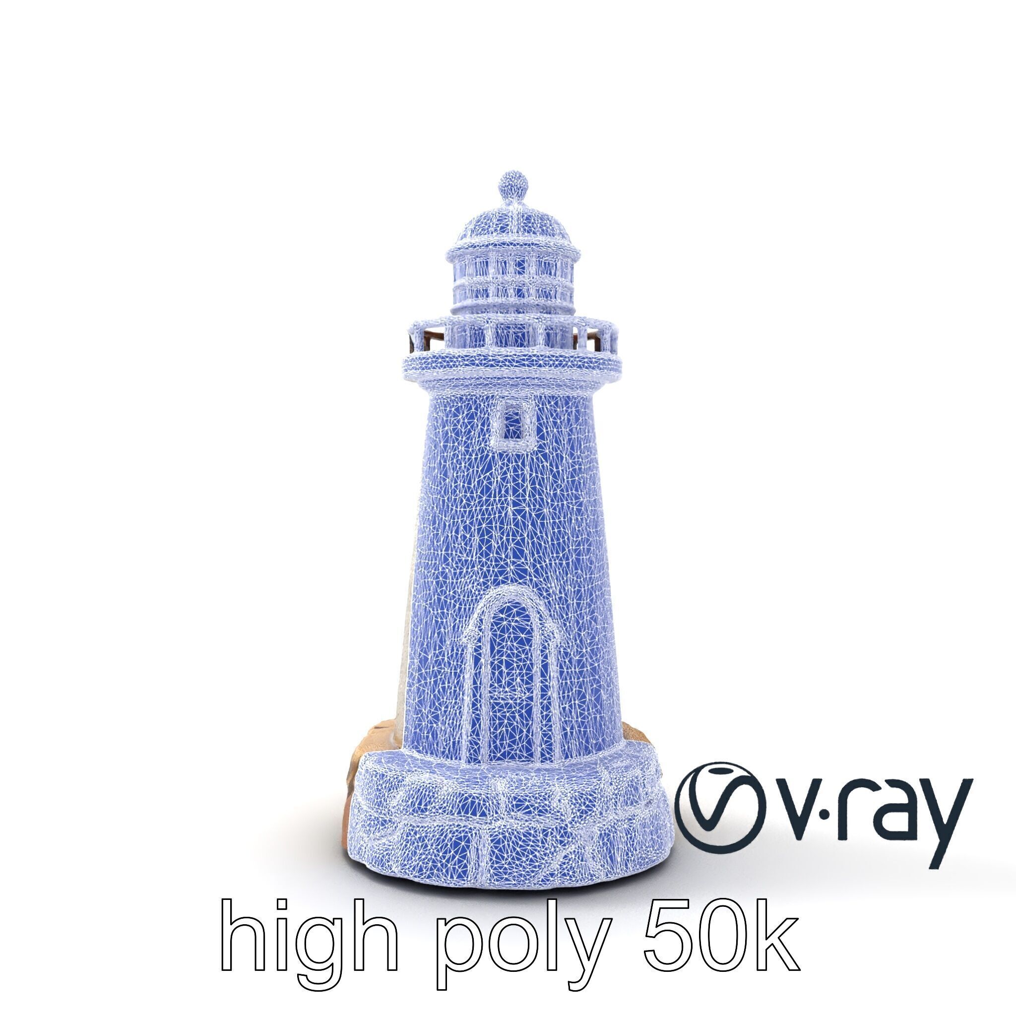 Cracked Lighthouse Architectural Detail model pack Low-poly 3D model_28
