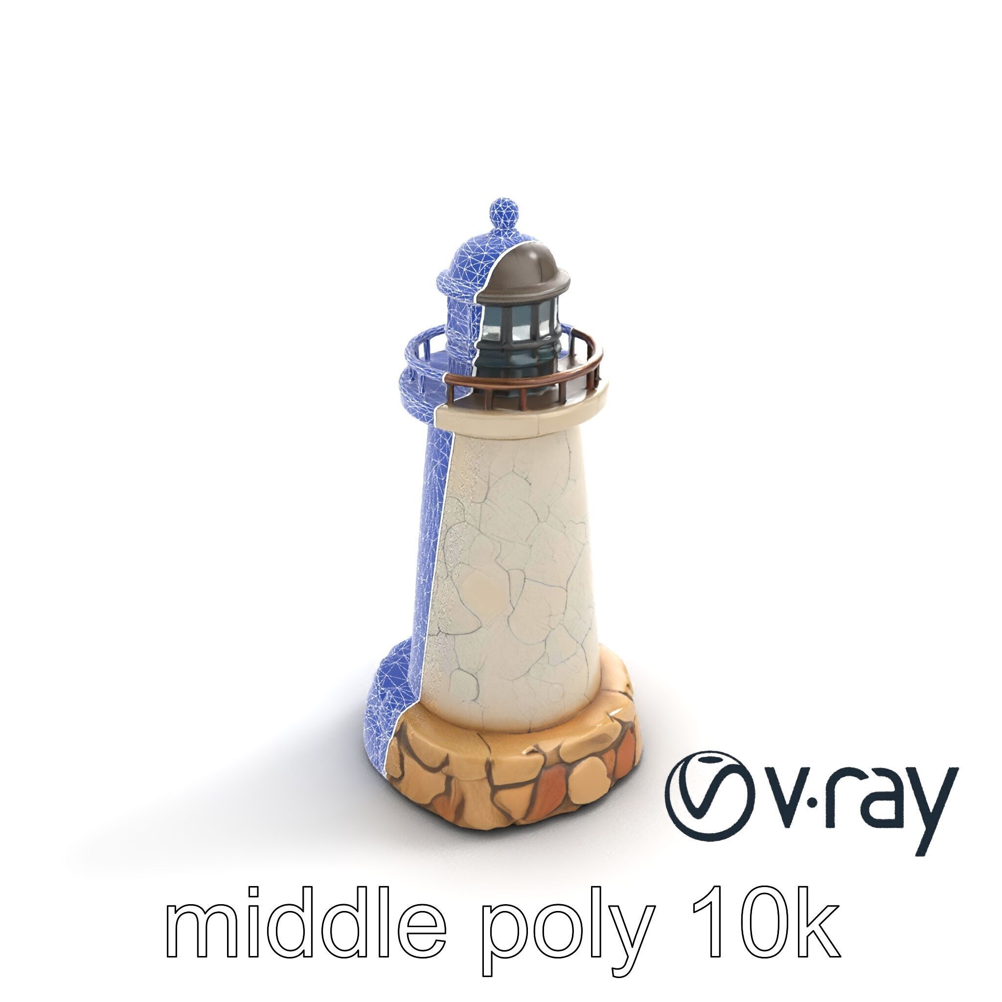 Cracked Lighthouse Architectural Detail model pack Low-poly 3D model_30