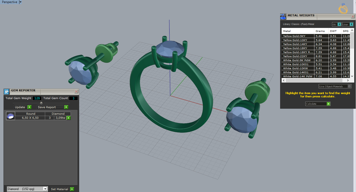 Ring and Studs set 53348 3D print model_5