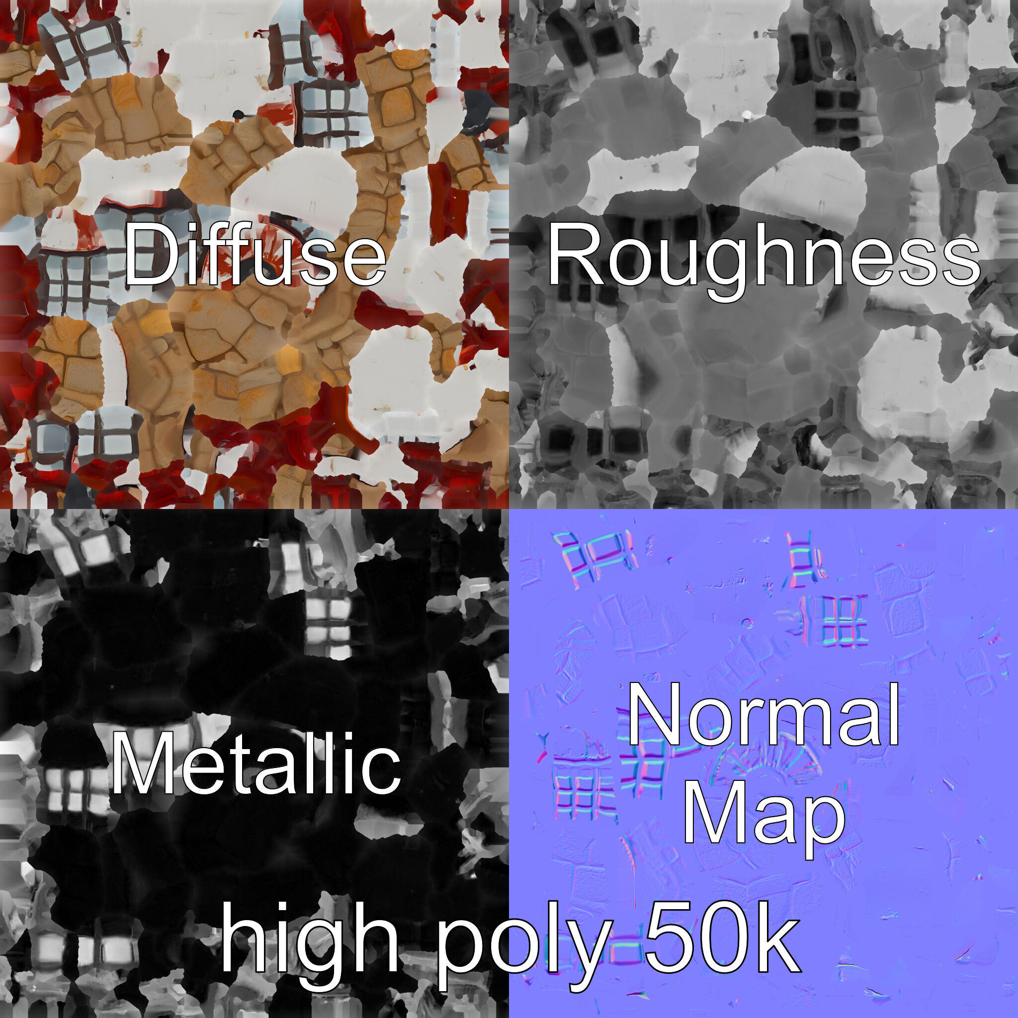 Chipped Lighthouse Sculpture model pack Low-poly 3D model_1