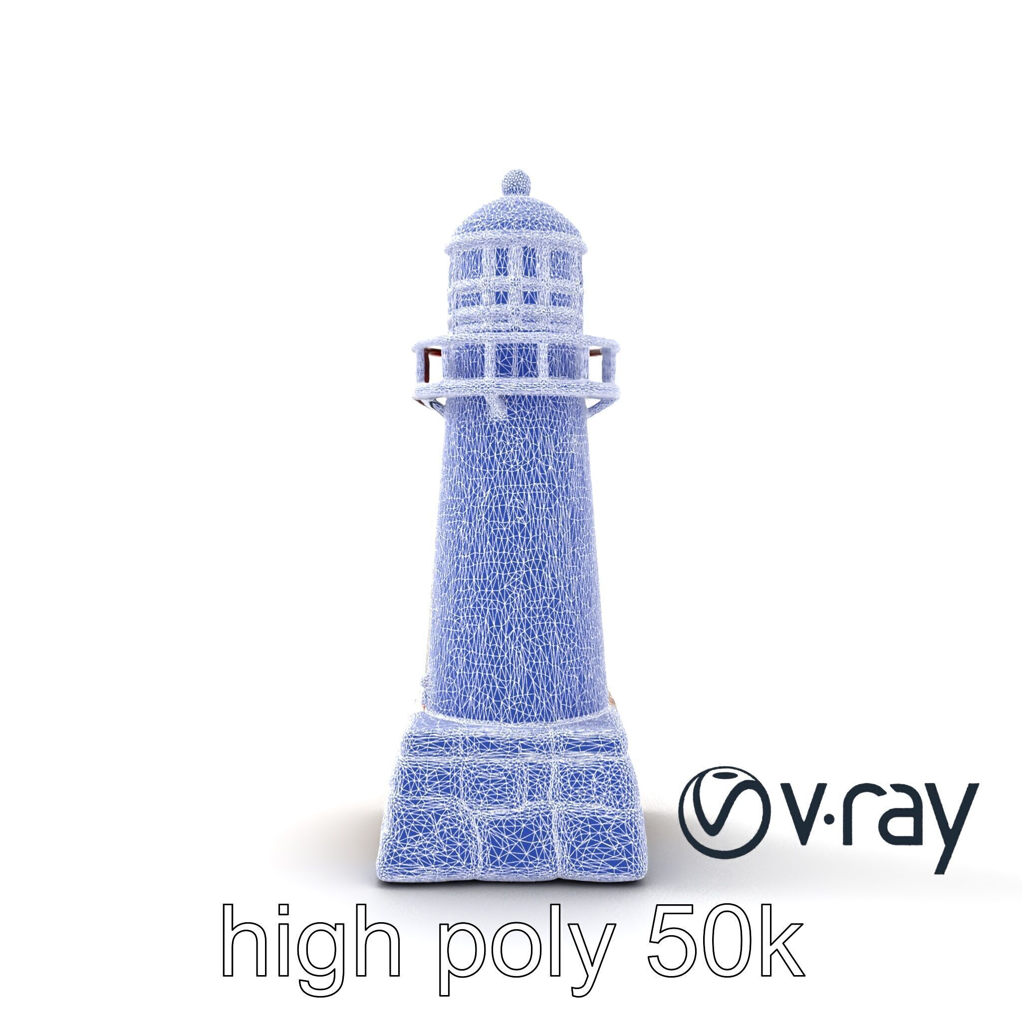 Chipped Lighthouse Sculpture model pack Low-poly 3D model_15