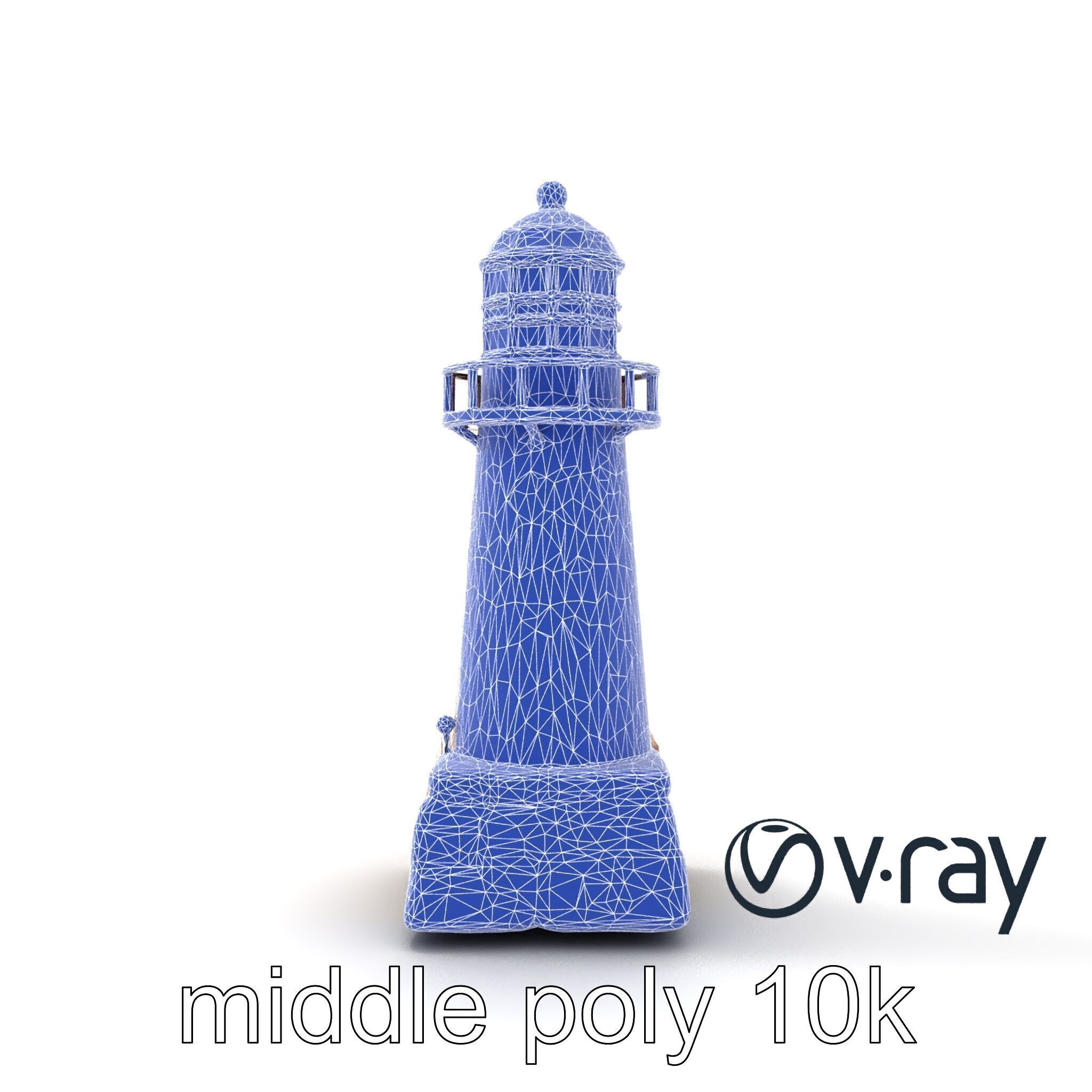 Chipped Lighthouse Sculpture model pack Low-poly 3D model_26