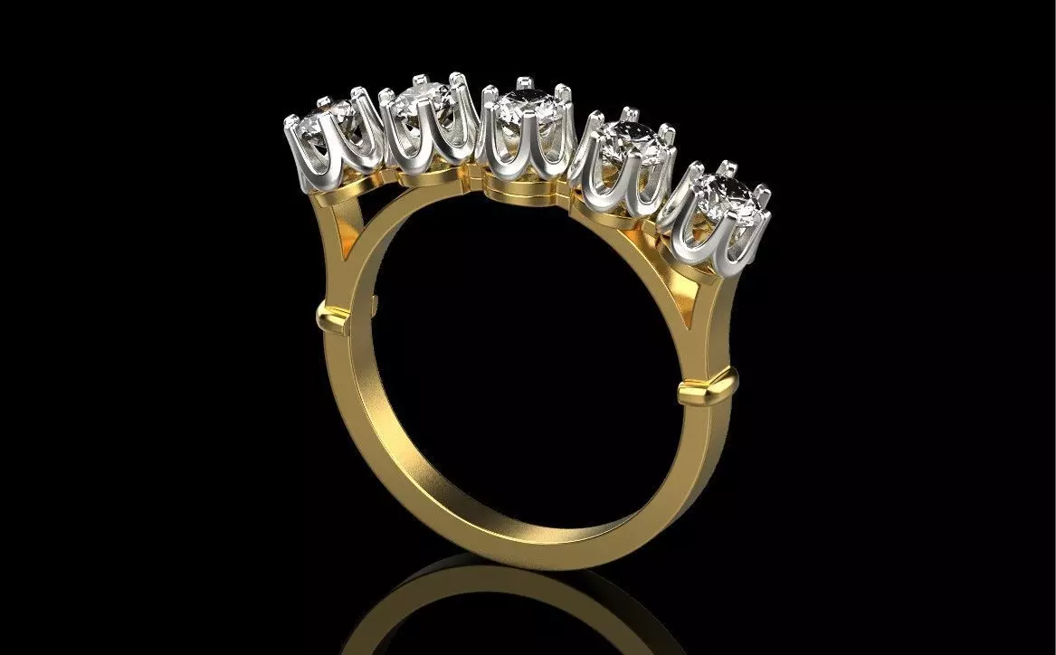 Ring and Earrings set 60337 3D print model_0