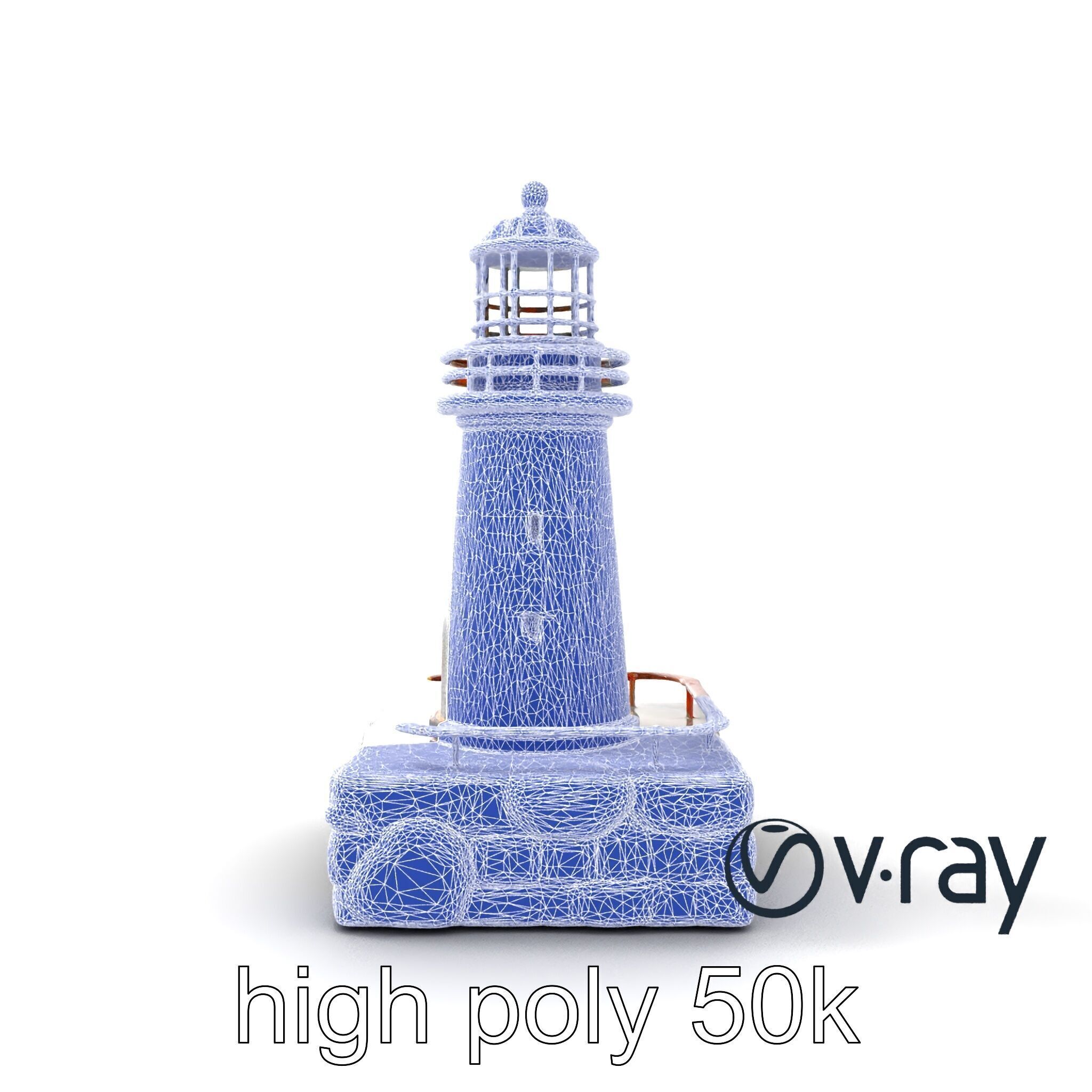 Cracked Lighthouse Coastal Storytelling model pack Low-poly 3D model_31