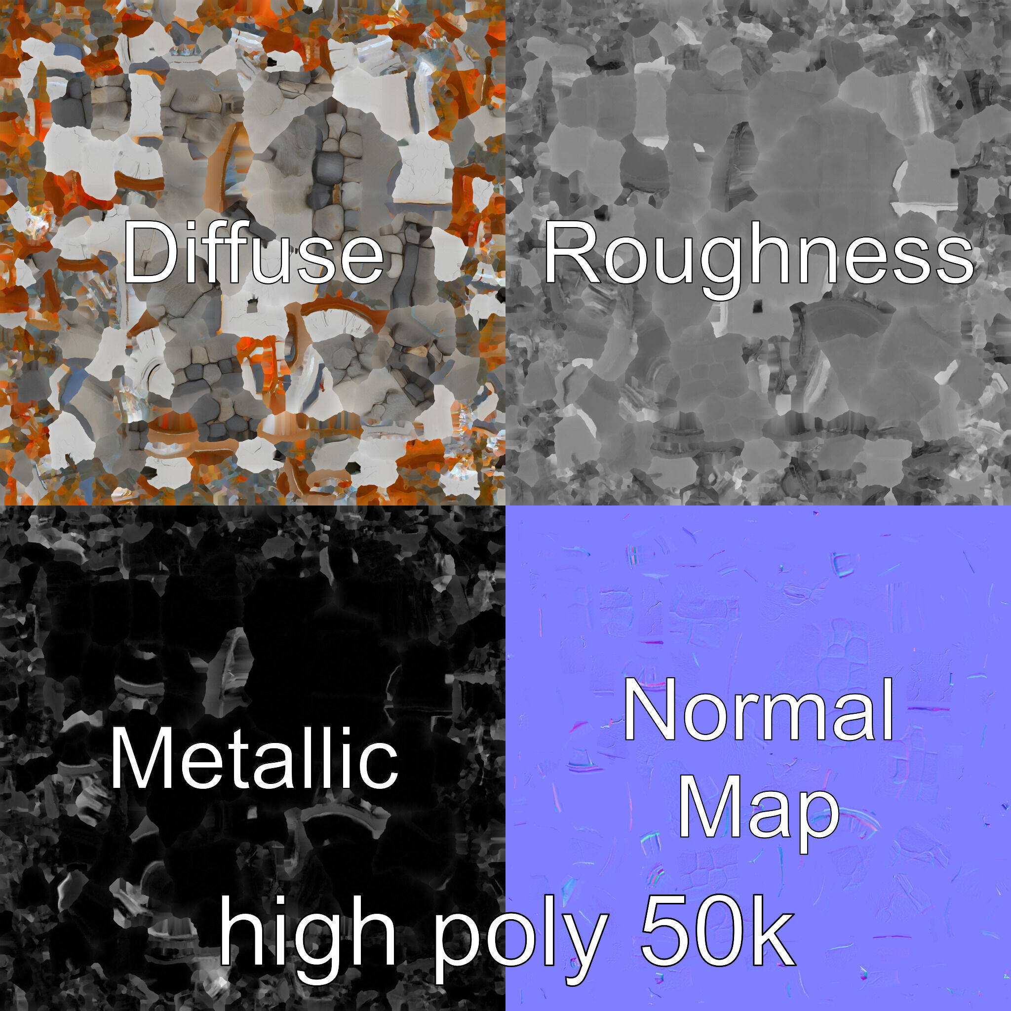 Cracked Lighthouse Coastal Storytelling model pack Low-poly 3D model_1