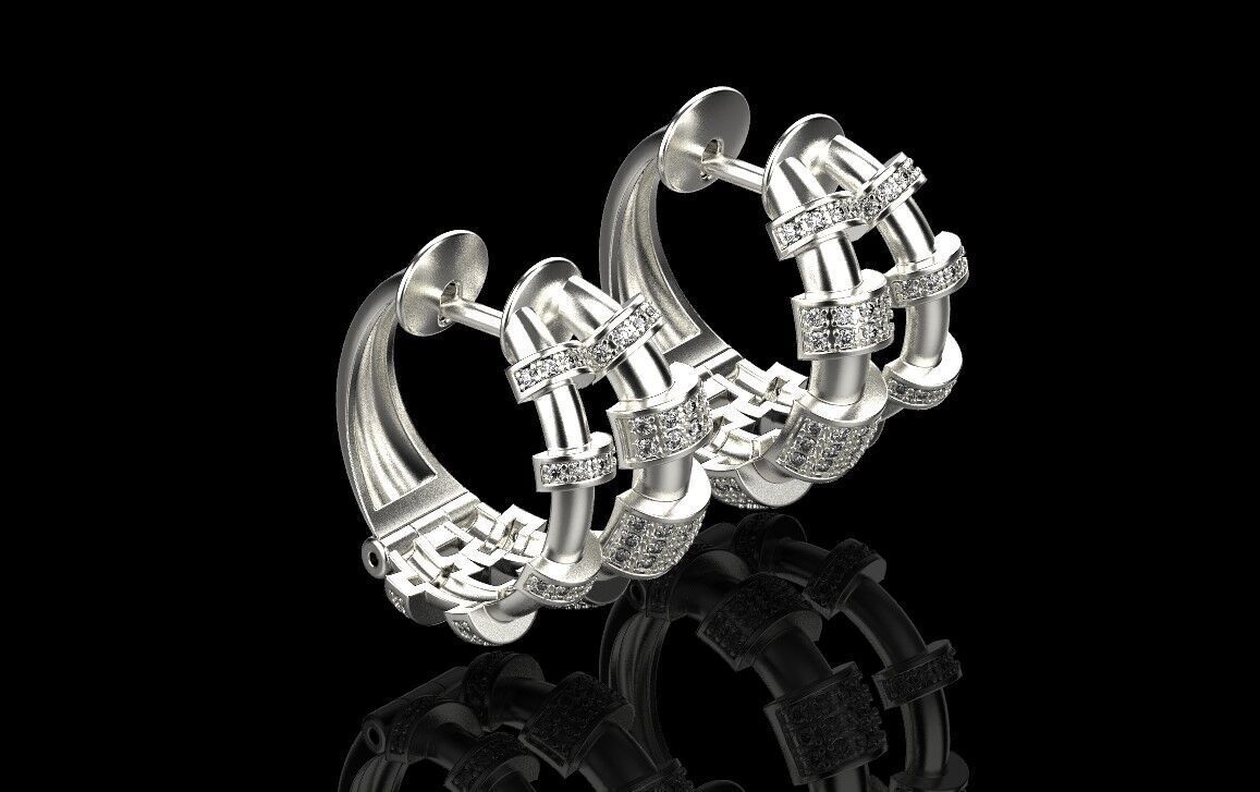 Ring and Earrings set 51012 3D print model_1