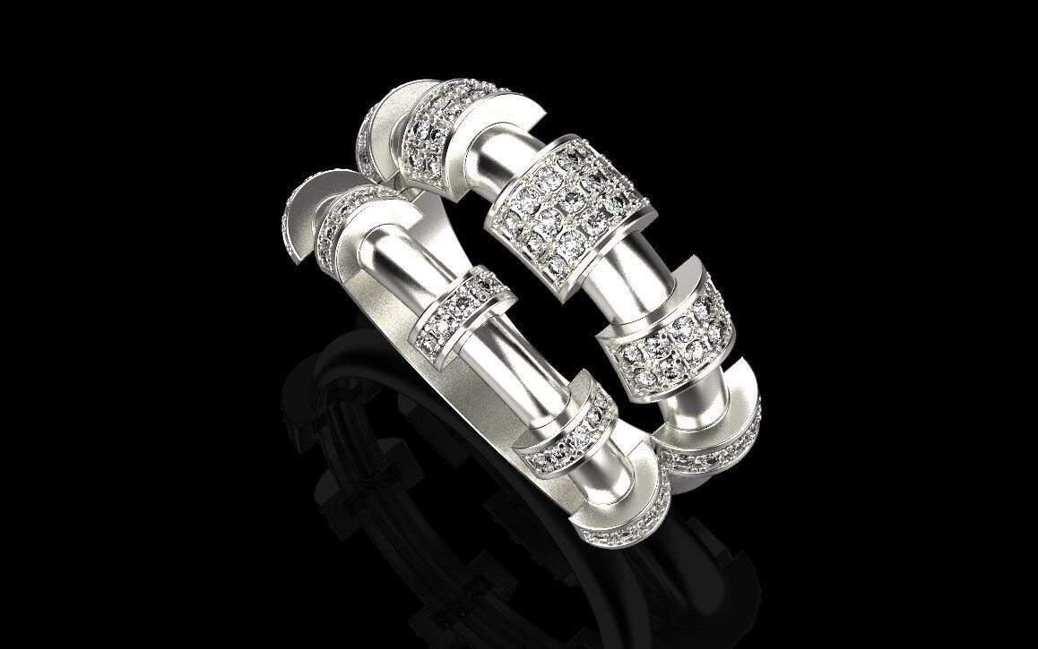 Ring and Earrings set 51012 3D print model_4