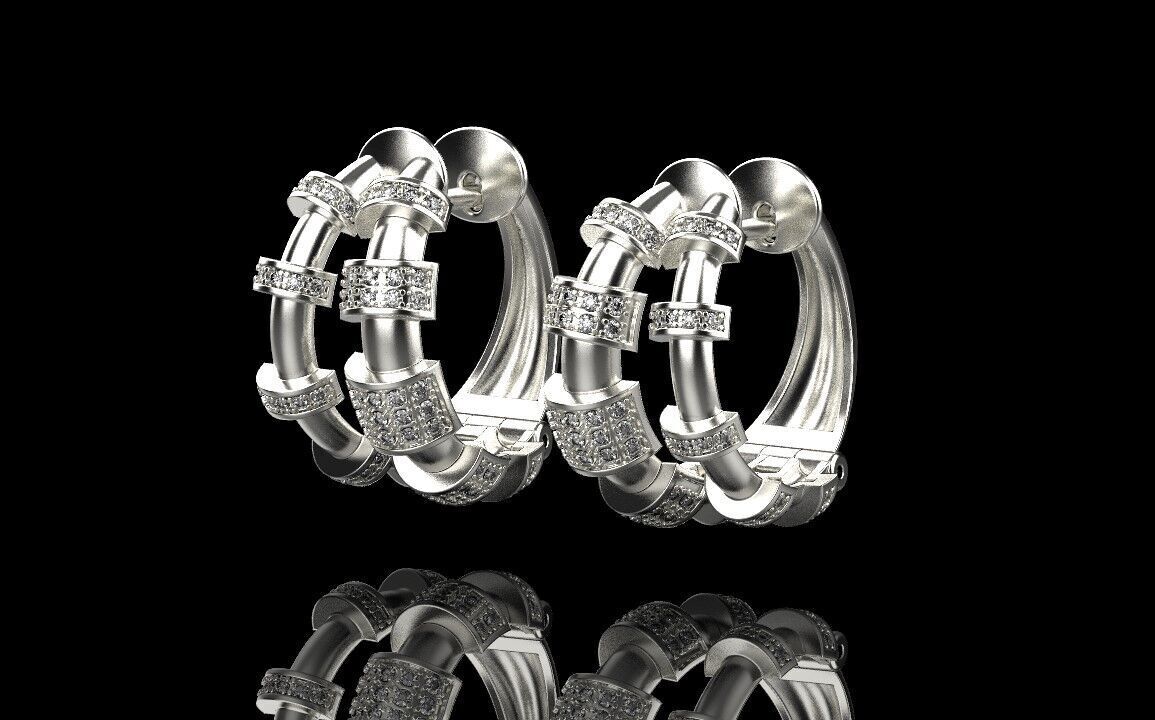 Ring and Earrings set 51012 3D print model_3