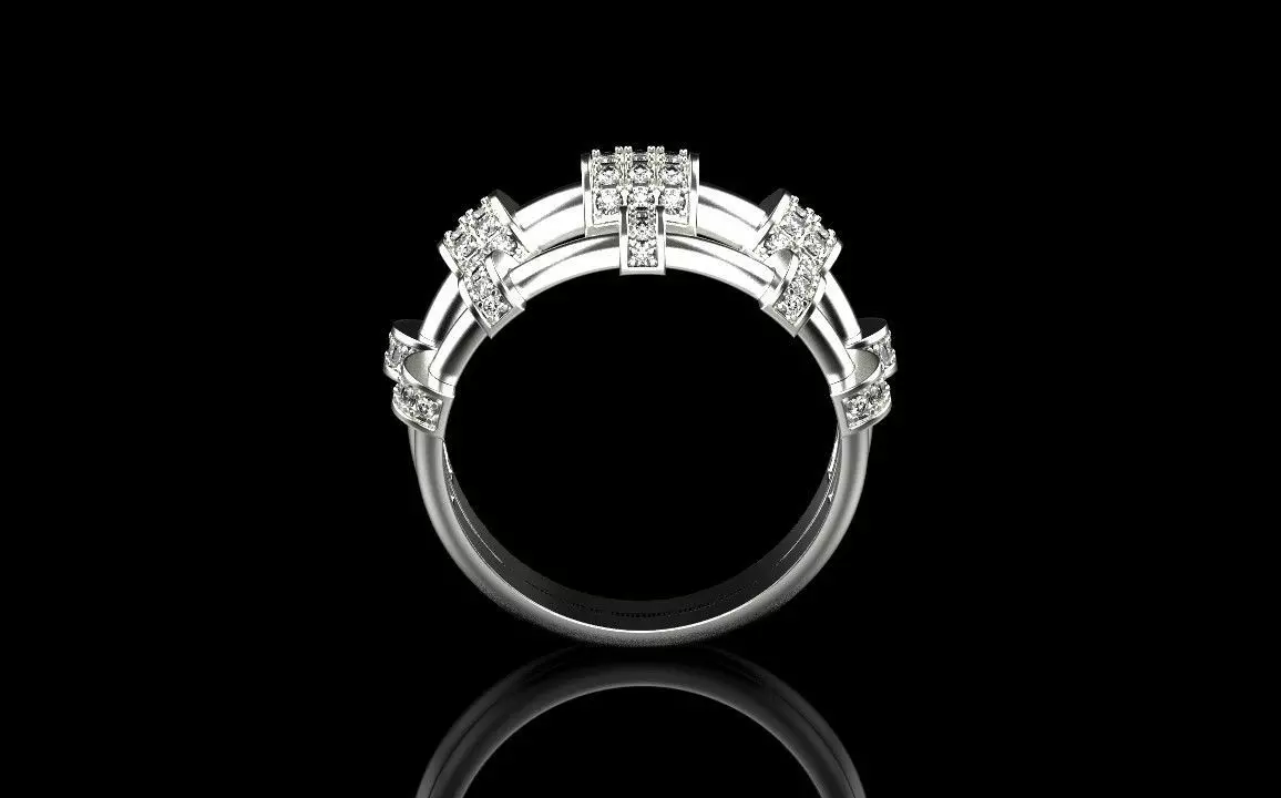 Ring and Earrings set 51012 3D print model_0