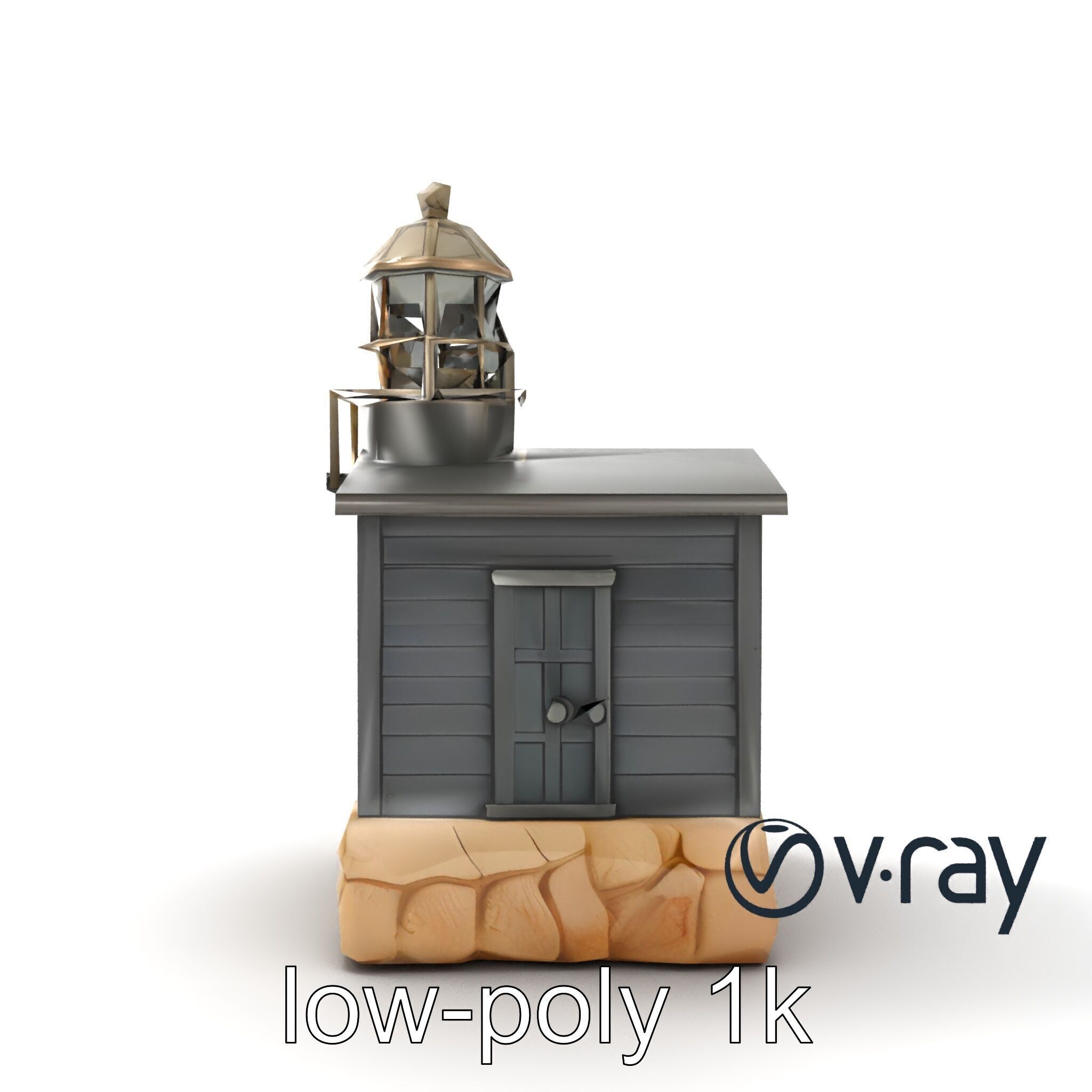 Weathered Lighthouse Architectural model pack Low-poly 3D model_23