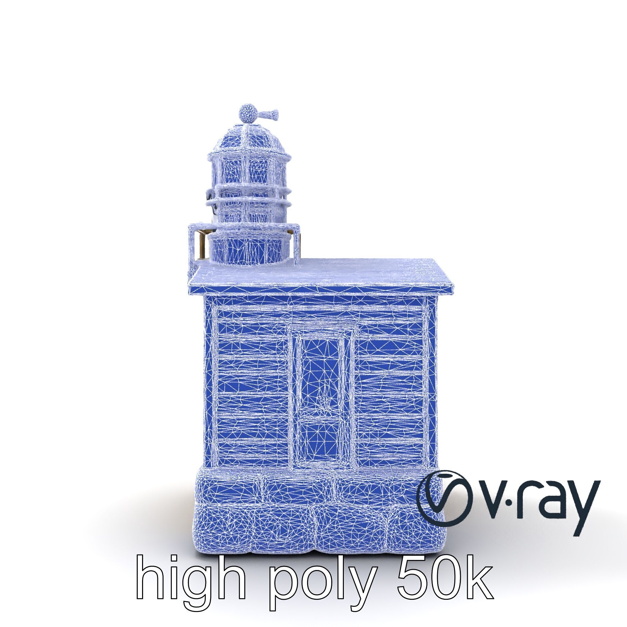 Weathered Lighthouse Architectural model pack Low-poly 3D model_31
