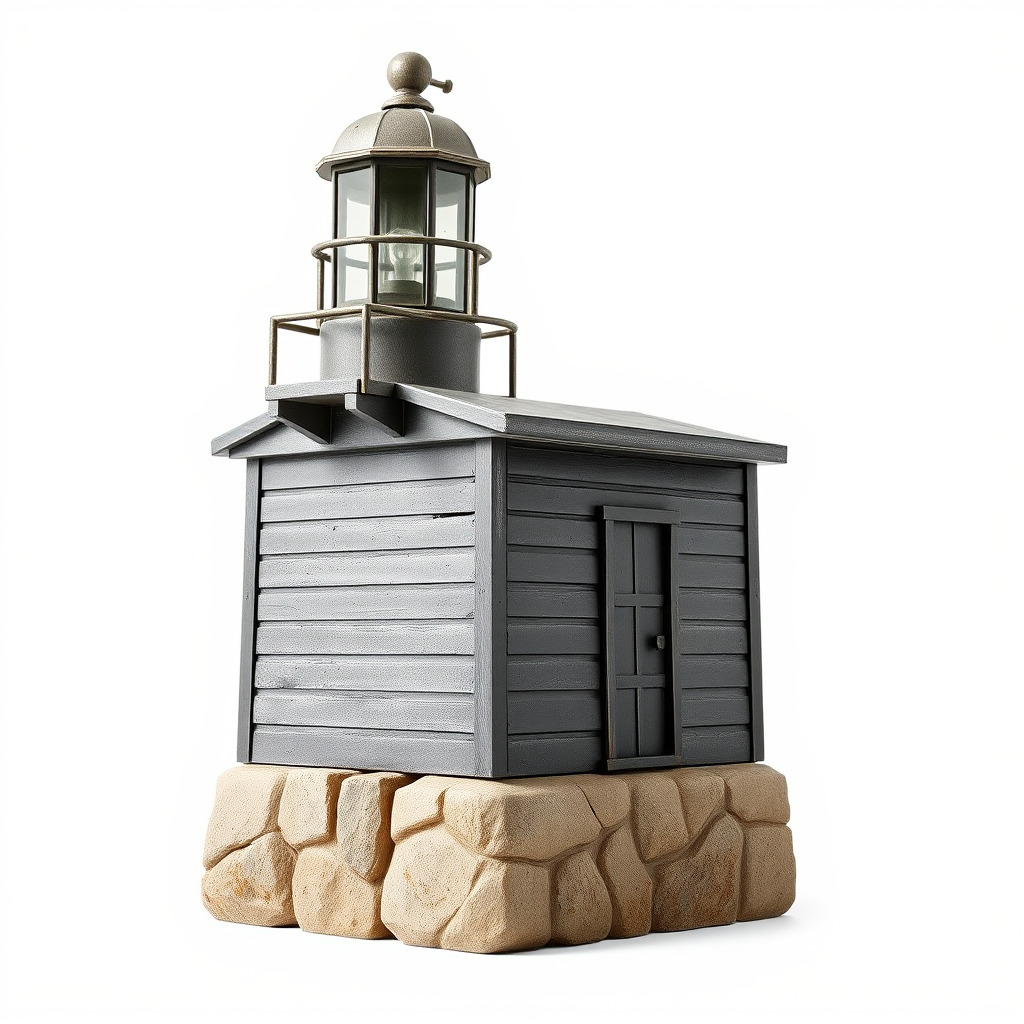 Weathered Lighthouse Architectural model pack Low-poly 3D model_3