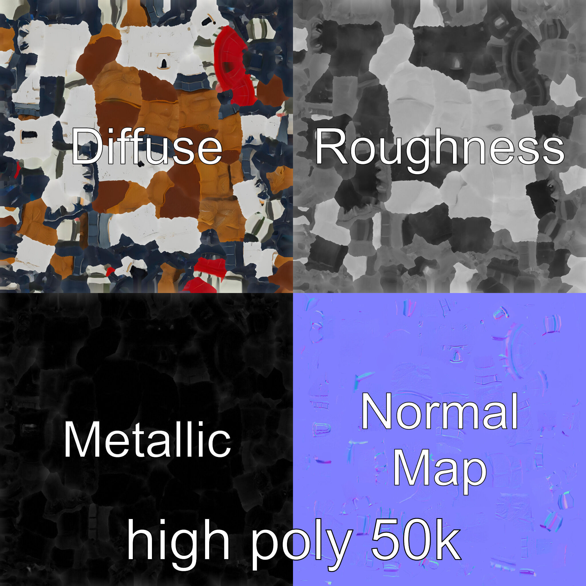 Chipped Paint Lighthouse Architectural Design model pack Low-poly 3D model_1