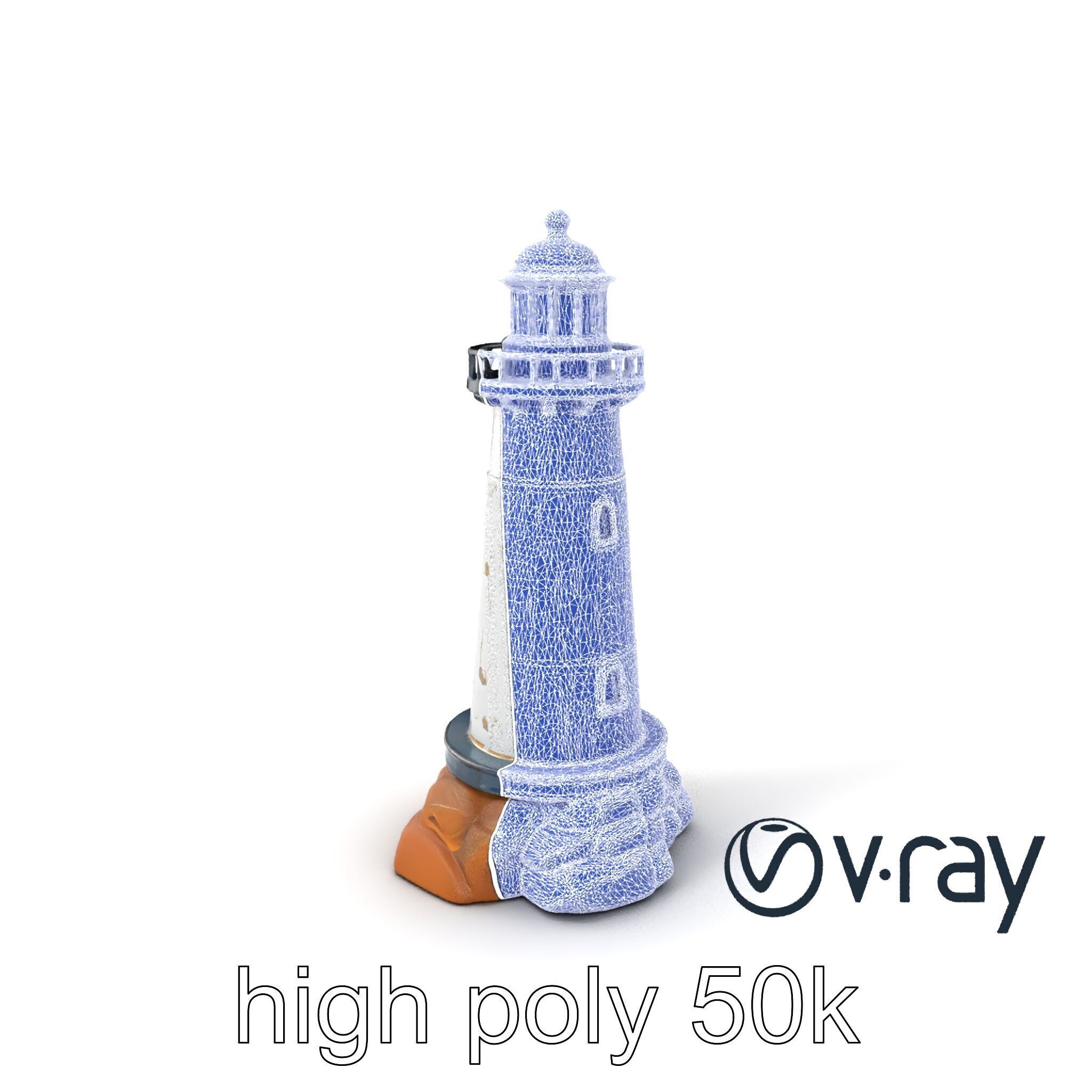 Chipped Paint Lighthouse Architectural Design model pack Low-poly 3D model_26
